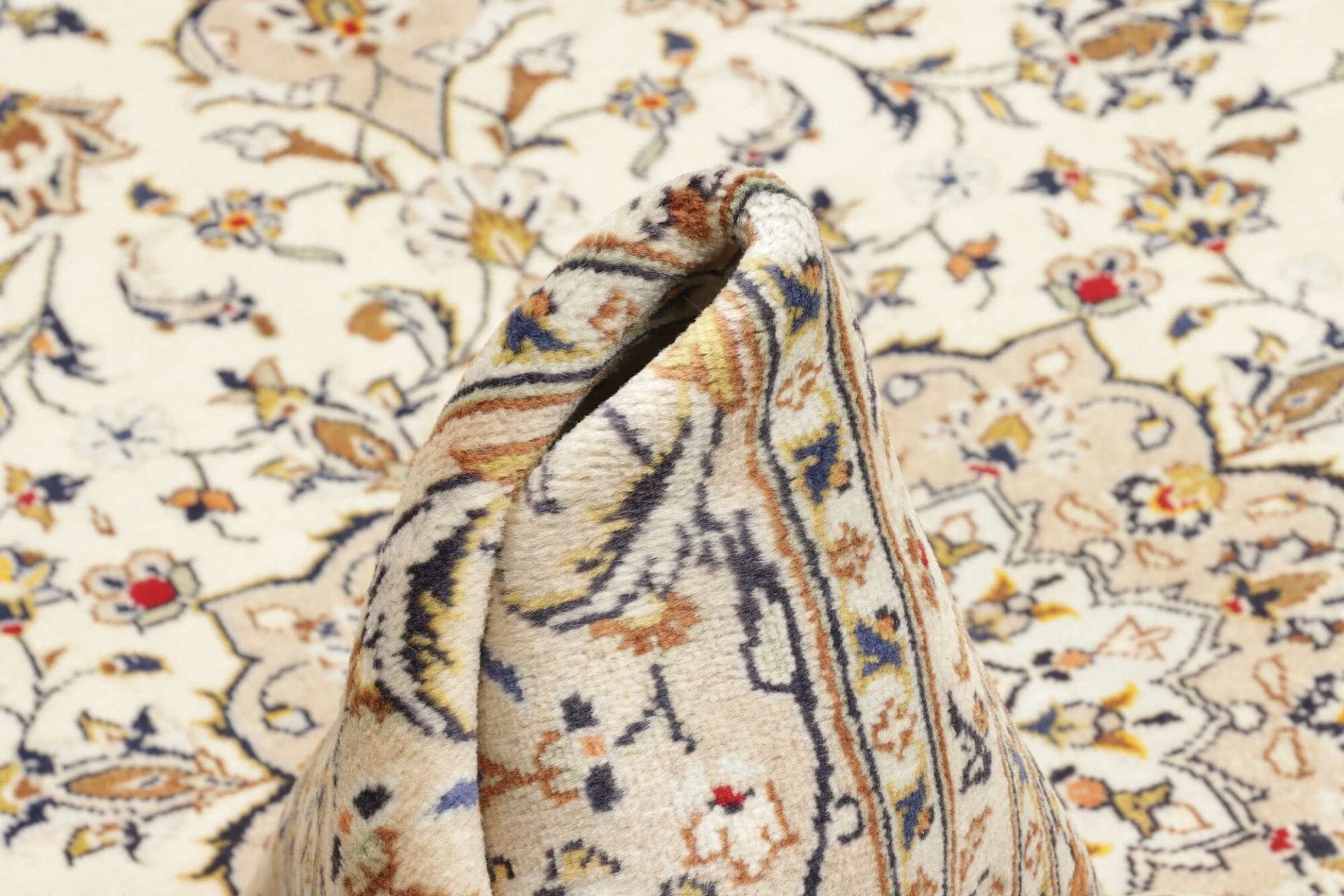 Kashan Perserteppich 198 × 290 cm aus Wolle, handgeknüpft