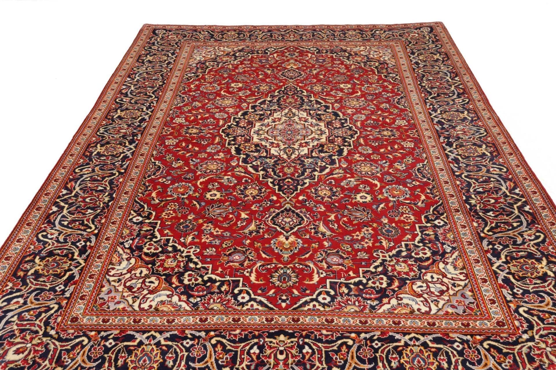 kashan-teppich-205-x-310cm-handgeknupft-perserteppich-wolle-3 Handgeknüpfter Kashan Perserteppich, 205 × 310 cm, Wolle