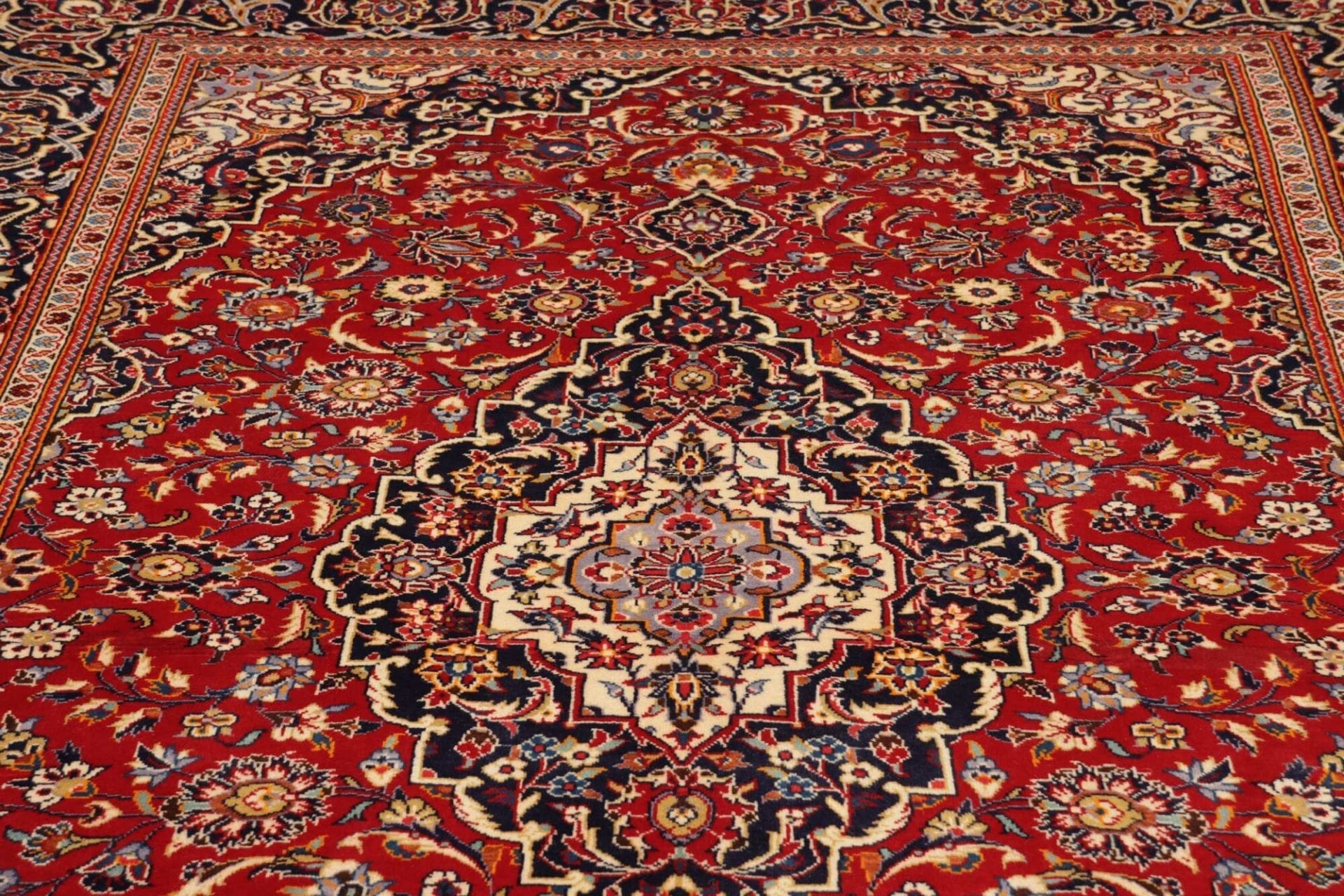 kashan-teppich-205-x-310cm-handgeknupft-perserteppich-wolle-6 Handgeknüpfter Kashan Perserteppich, 205 × 310 cm, Wolle