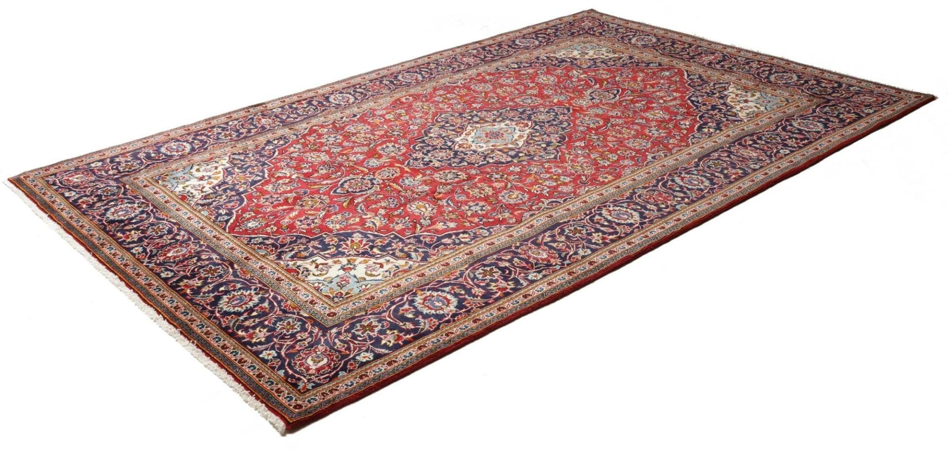 Handgeknüpfter Kashan Perserteppich, Wolle