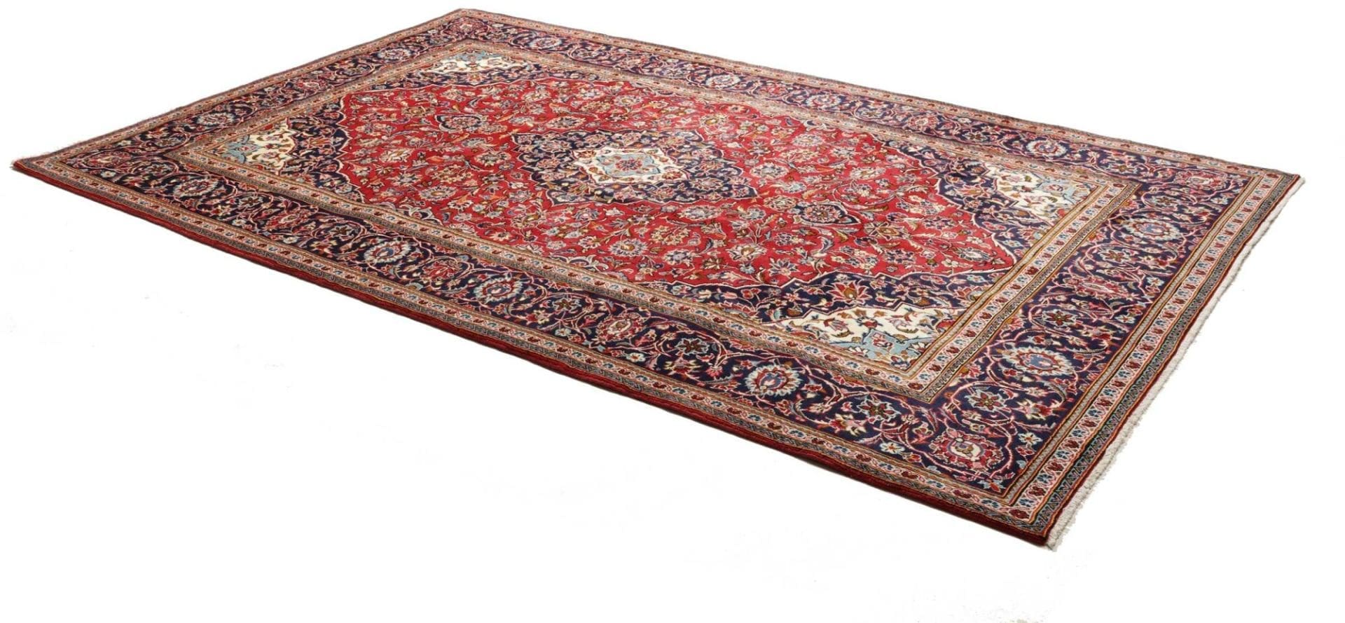 Handgeknüpfter Kashan Perserteppich, Wolle