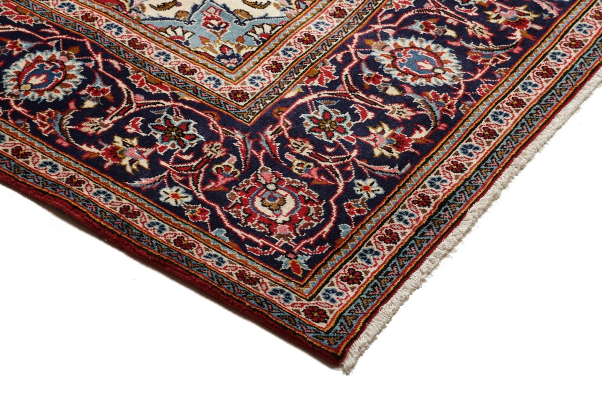 Handgeknüpfter Kashan Perserteppich, Wolle