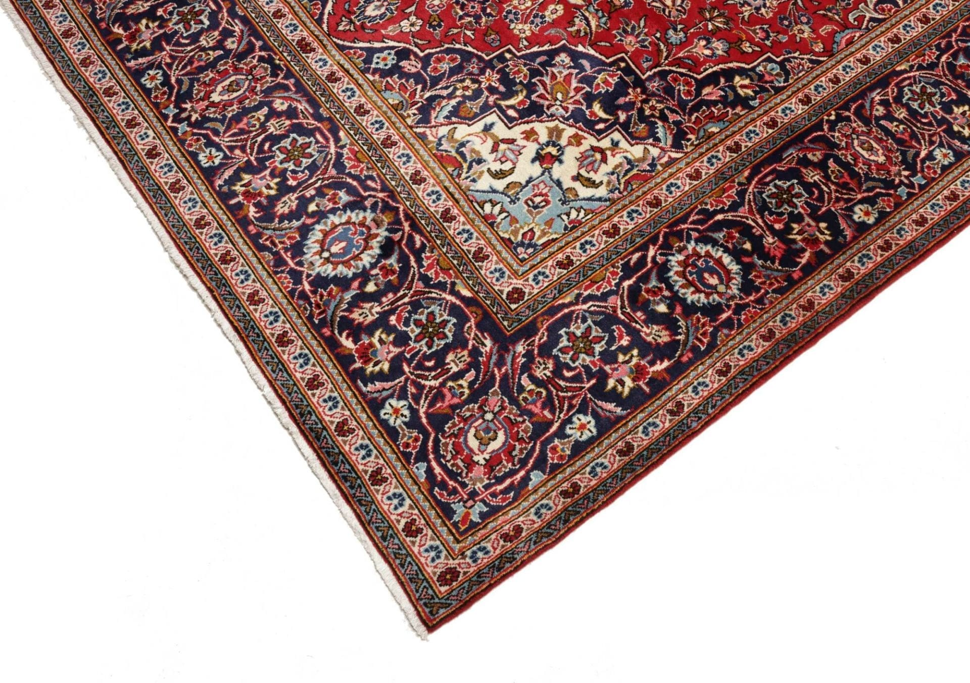 Handgeknüpfter Kashan Perserteppich, Wolle