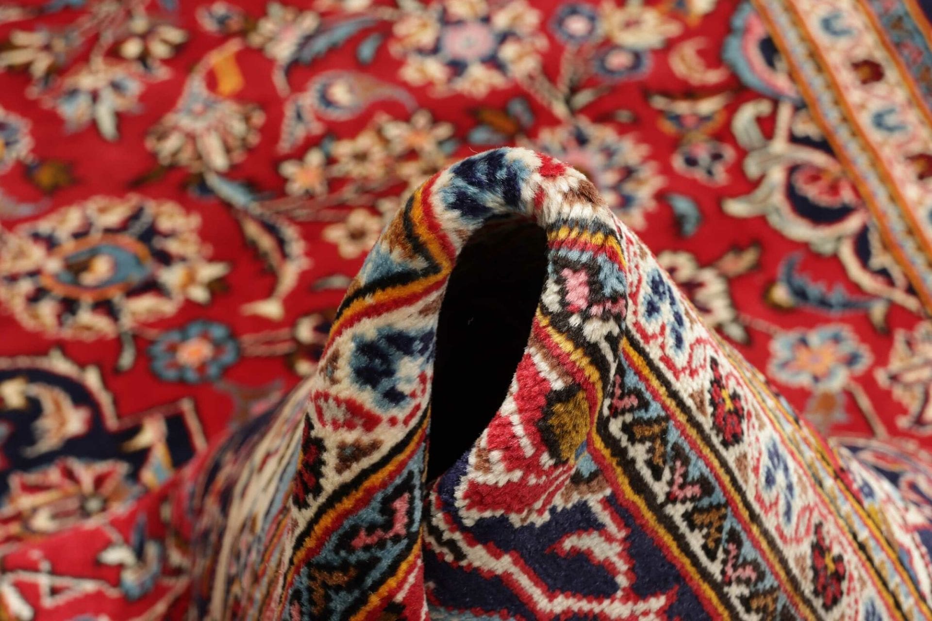 Handgeknüpfter Kashan Perserteppich, Wolle