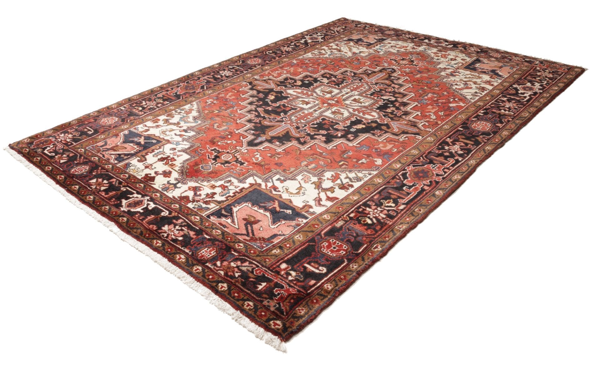Heriz Perserteppich 215 × 305 cm aus Wolle, handgeknüpft