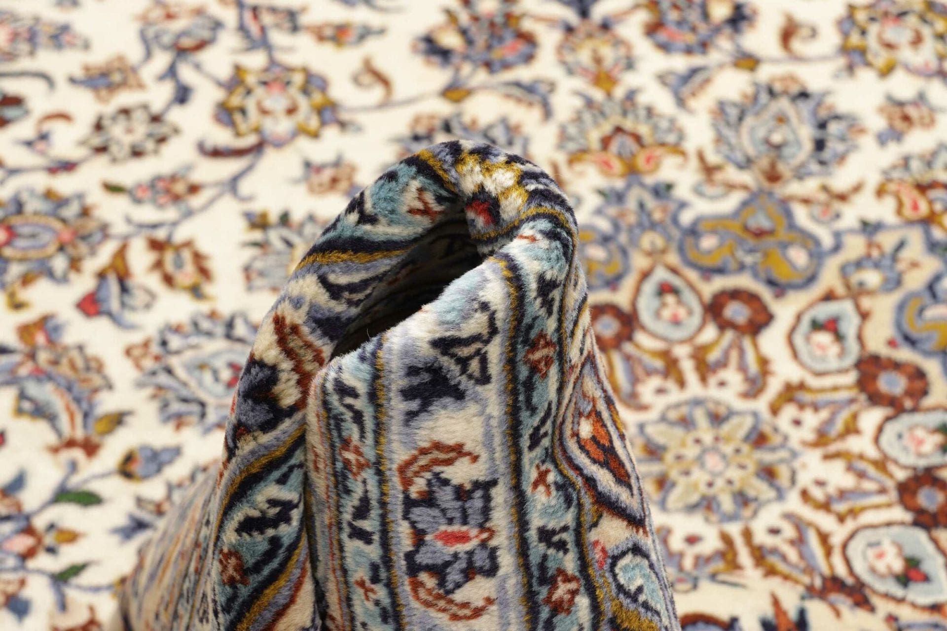 kashan-teppich-209-x-315-cm-schurwolle-handgeknupft-perserteppich-8 Handgeknüpfter Kashan Perserteppich 209 × 315 cm