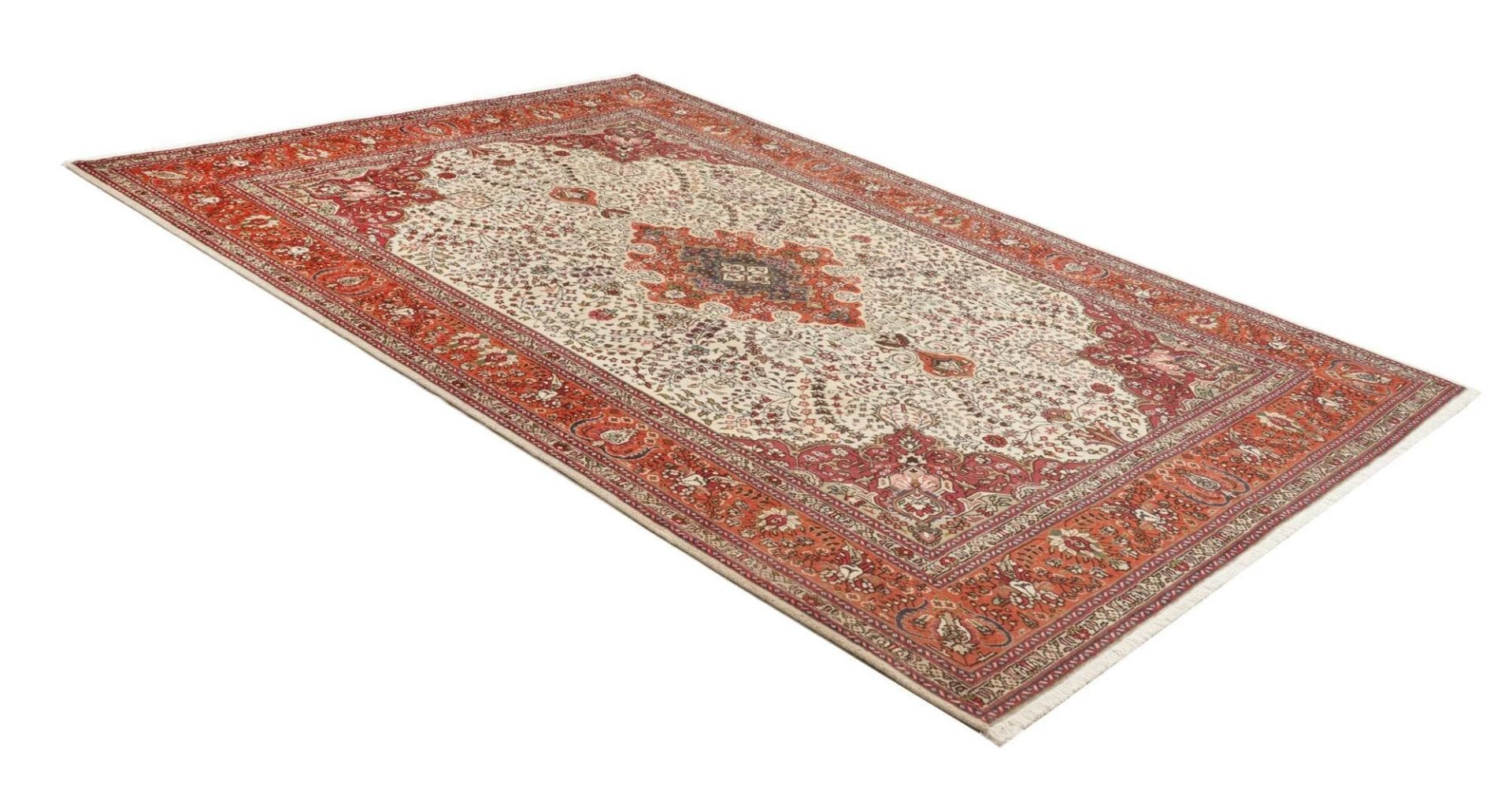 Täbriz Perserteppich 206 × 292 cm aus Wolle, handgeknüpft