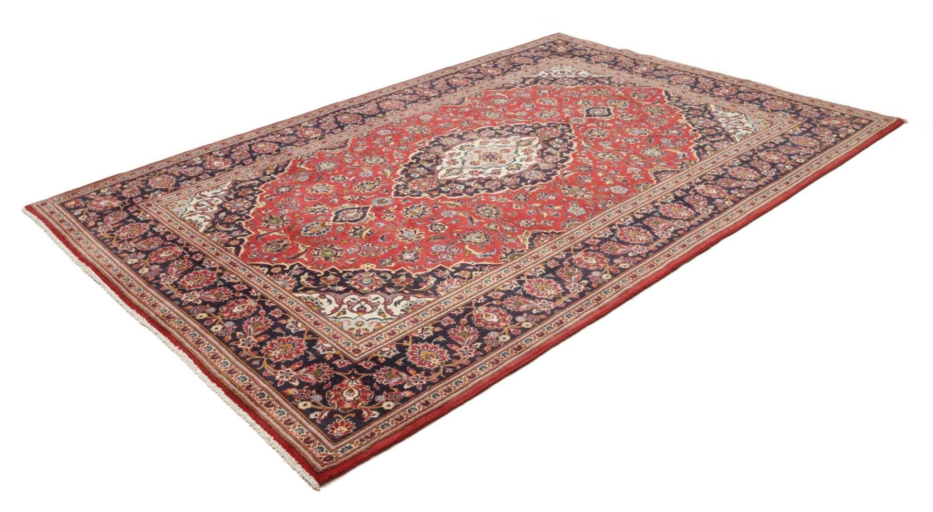 Handgeknüpfter Kashan Perserteppich, 208 × 300 cm, Wolle