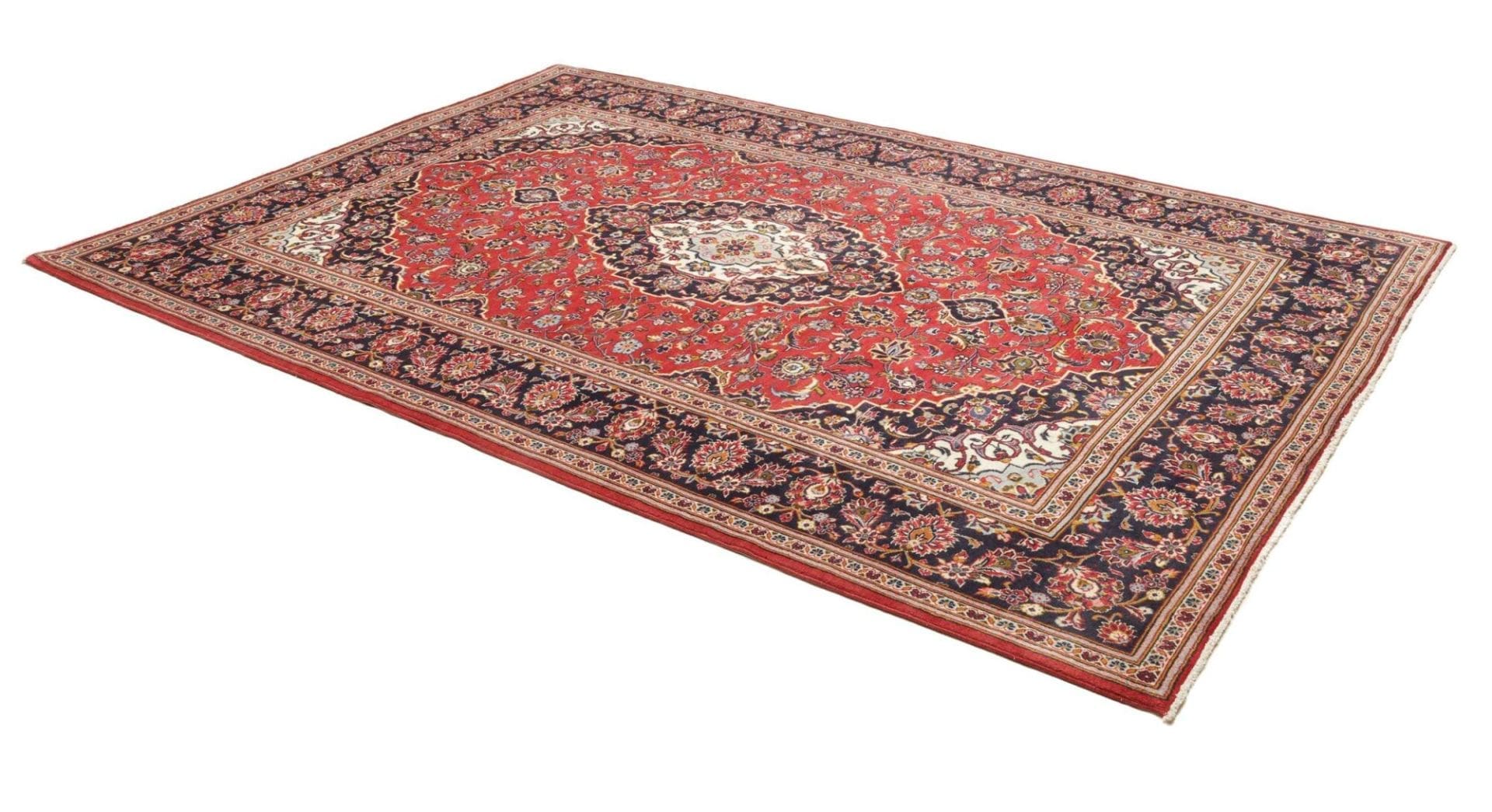 Handgeknüpfter Kashan Perserteppich, 208 × 300 cm, Wolle