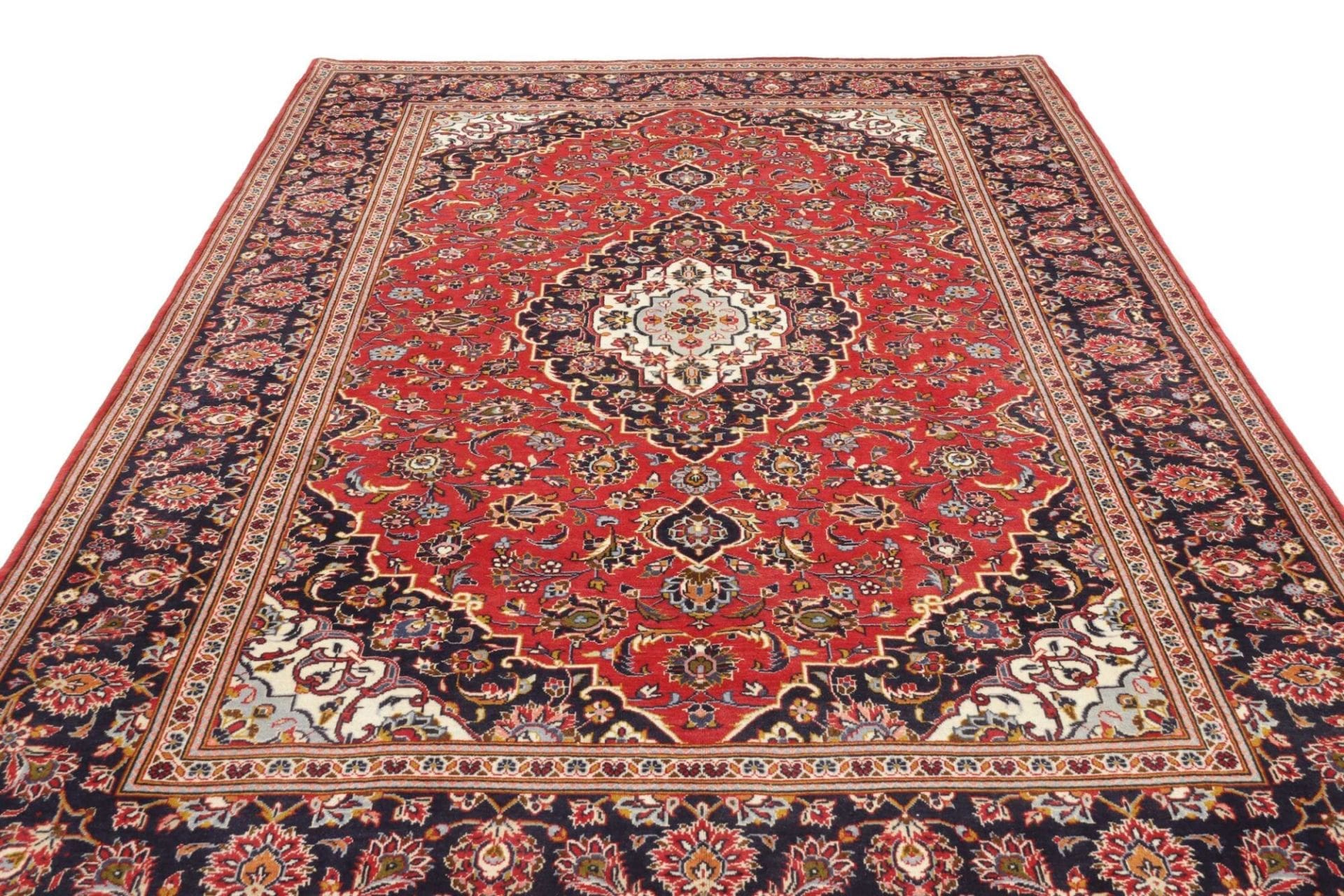 Handgeknüpfter Kashan Perserteppich, 208 × 300 cm, Wolle