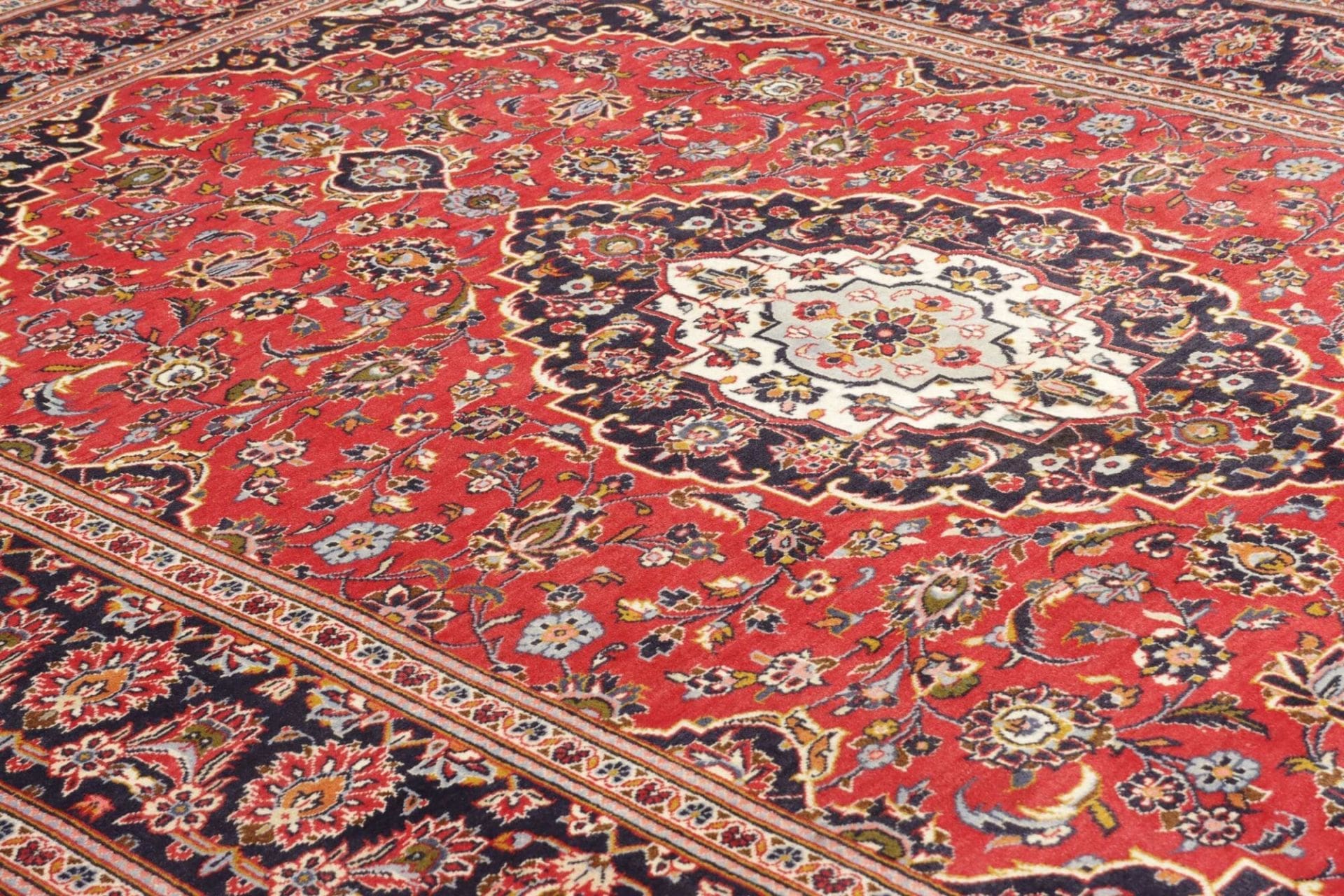 Handgeknüpfter Kashan Perserteppich, 208 × 300 cm, Wolle