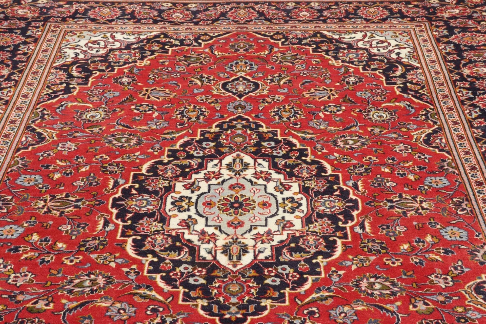 Handgeknüpfter Kashan Perserteppich, 208 × 300 cm, Wolle
