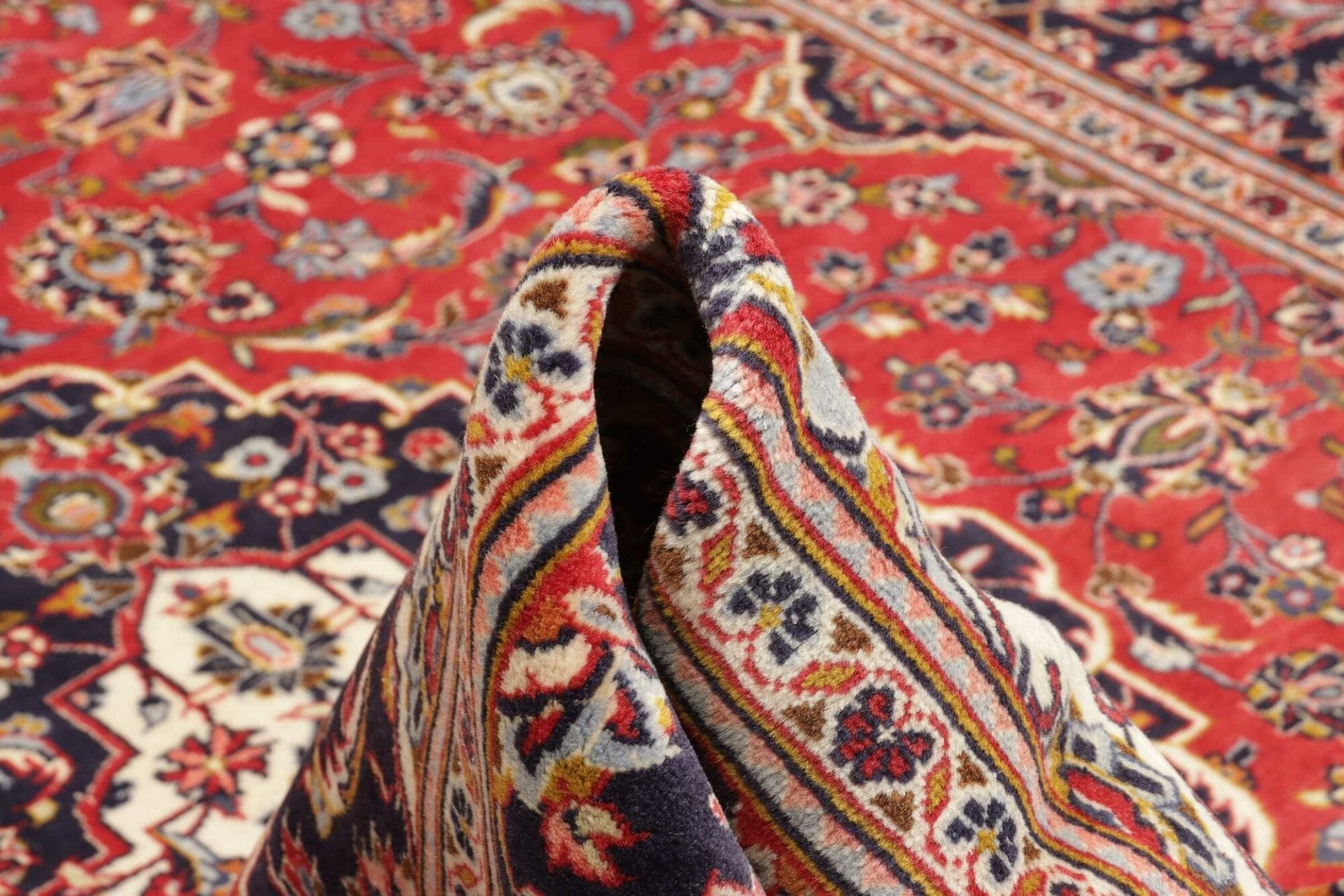 Handgeknüpfter Kashan Perserteppich, 208 × 300 cm, Wolle