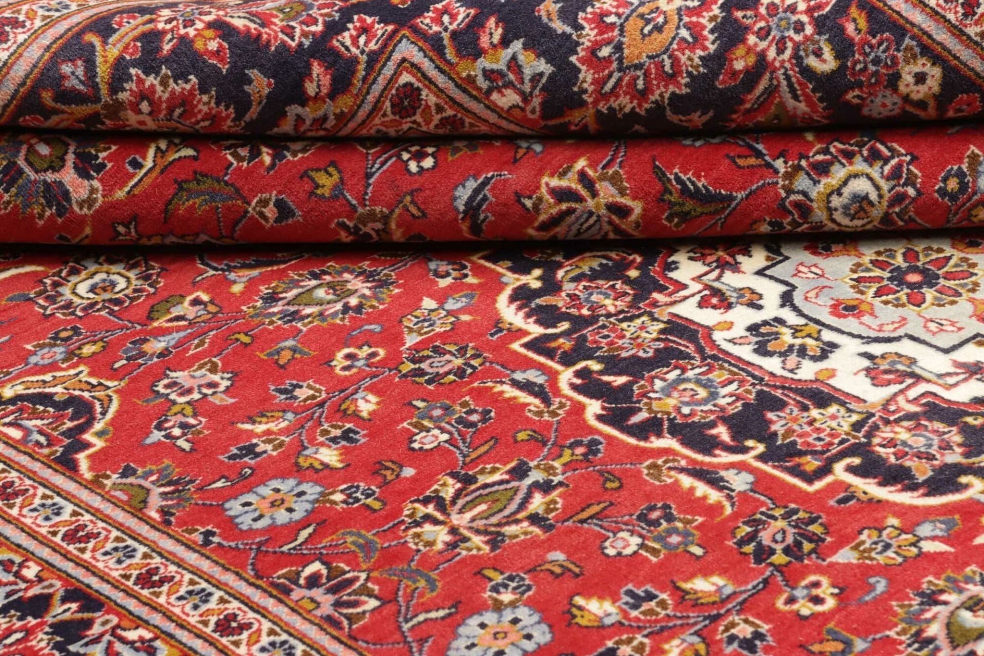 Handgeknüpfter Kashan Perserteppich, 208 × 300 cm, Wolle