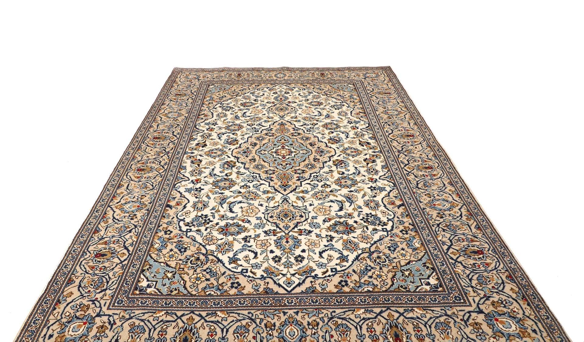 Handgeknüpfter Kashan Perserteppich, 196 × 295 cm, Wolle