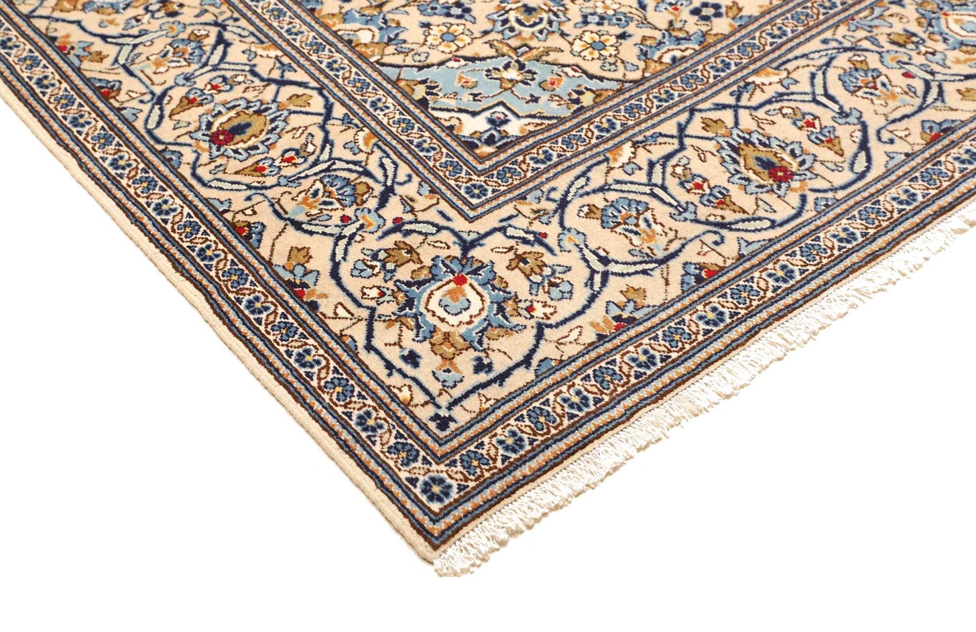Handgeknüpfter Kashan Perserteppich, 196 × 295 cm, Wolle