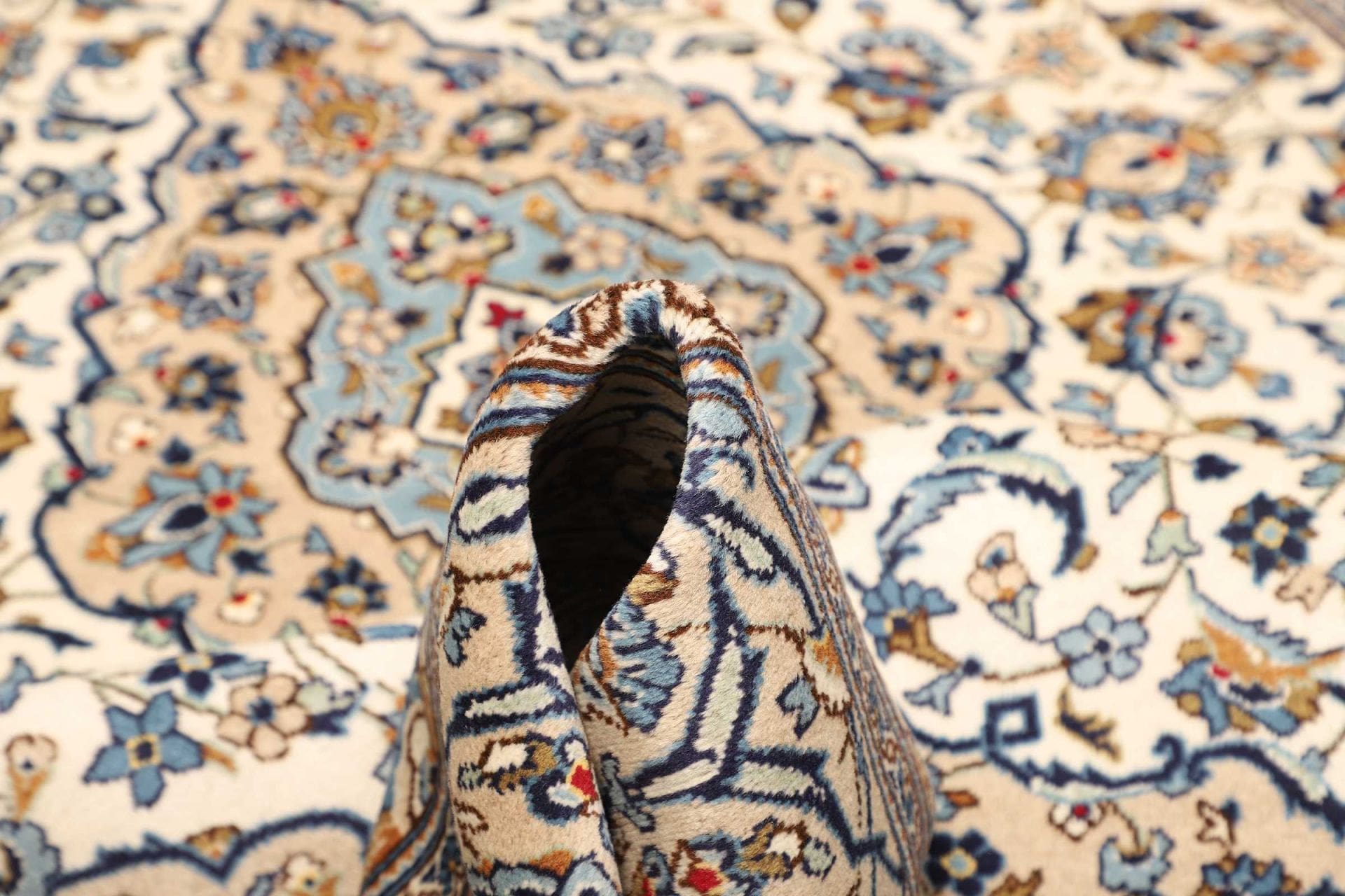 Handgeknüpfter Kashan Perserteppich, 196 × 295 cm, Wolle