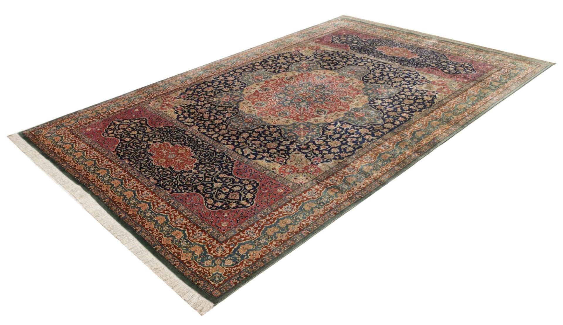 Ghom Perserteppich aus Iran, 198 × 298 cm