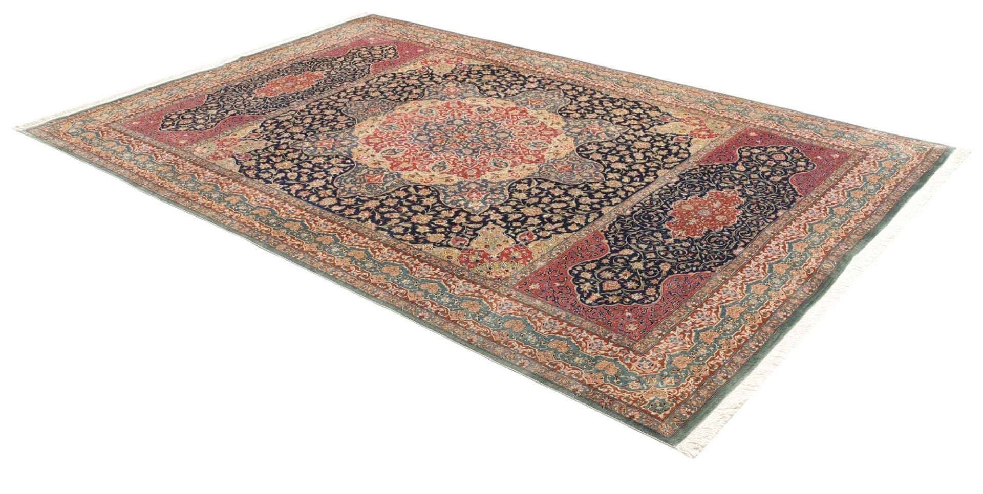 Ghom Perserteppich aus Iran, 198 × 298 cm