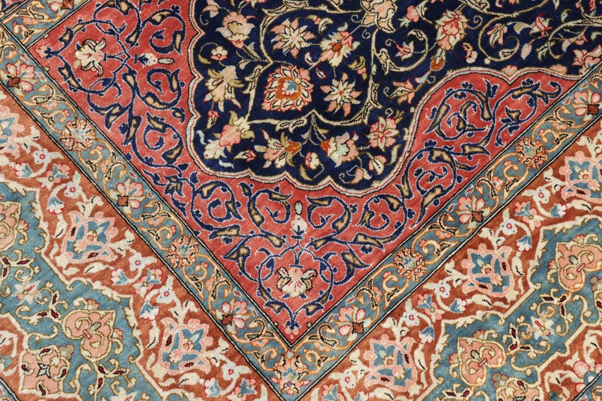 Ghom Perserteppich aus Iran, 198 × 298 cm