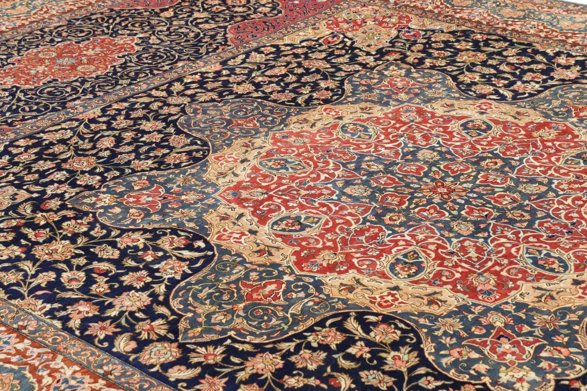 Ghom Perserteppich aus Iran, 198 × 298 cm