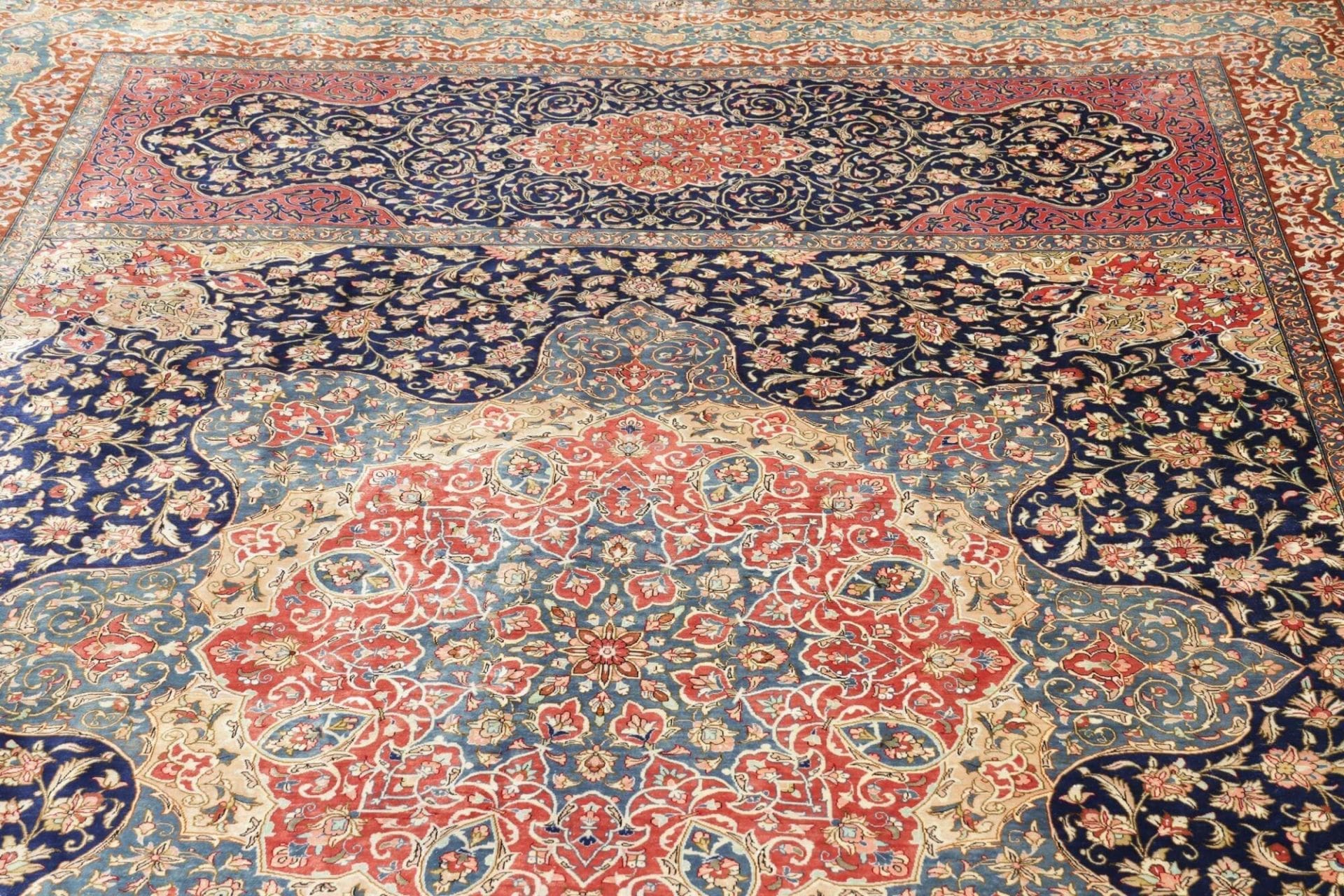 Ghom Perserteppich aus Iran, 198 × 298 cm