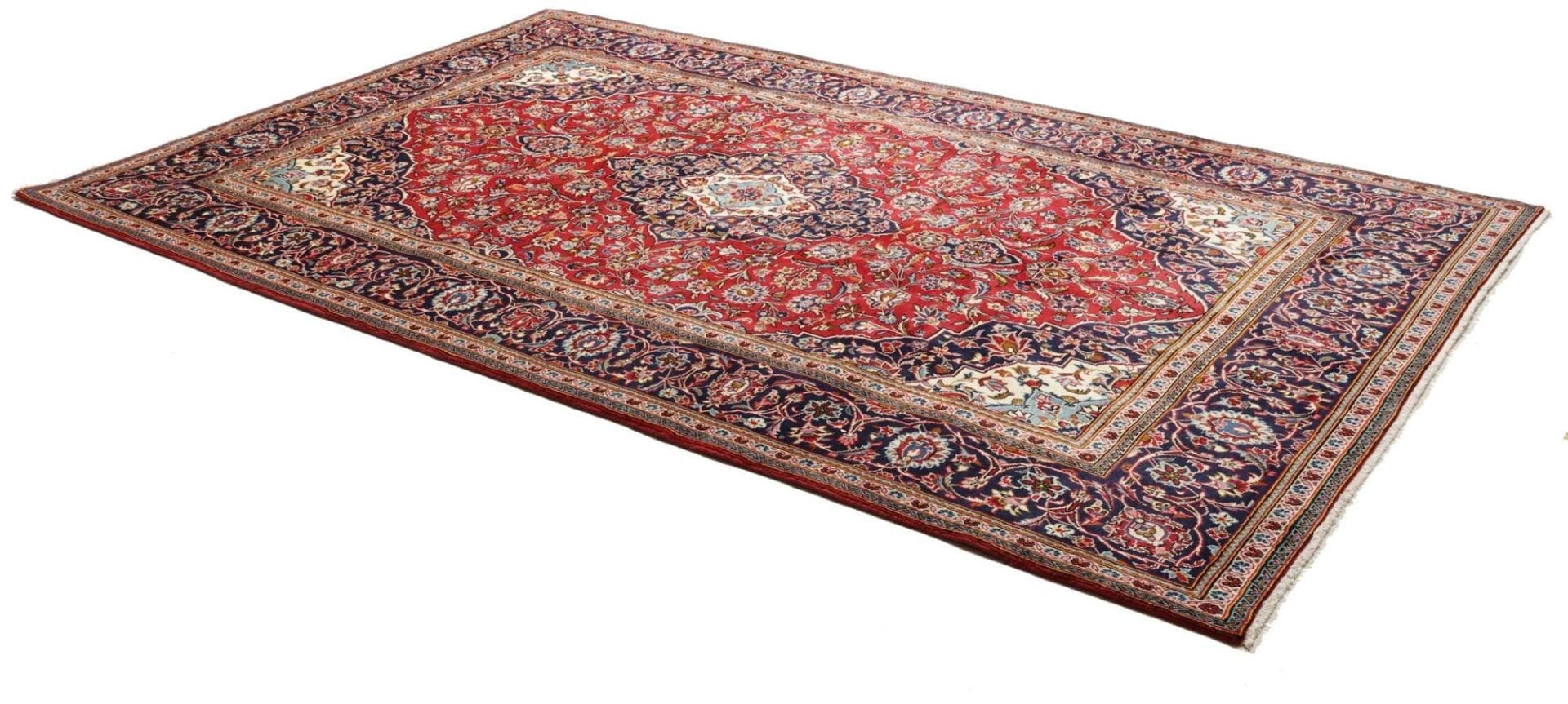 Kashan Perserteppich 200 × 304 cm aus Wolle, handgeknüpft