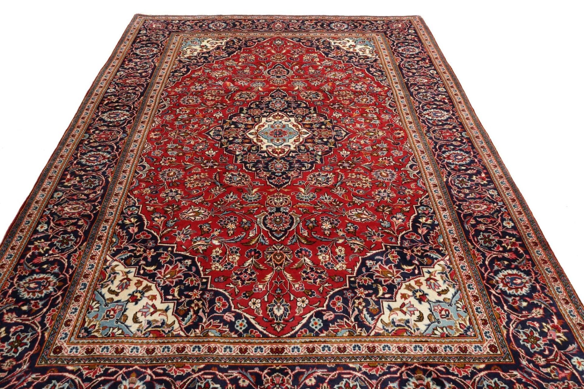 Kashan Perserteppich 200 × 304 cm aus Wolle, handgeknüpft