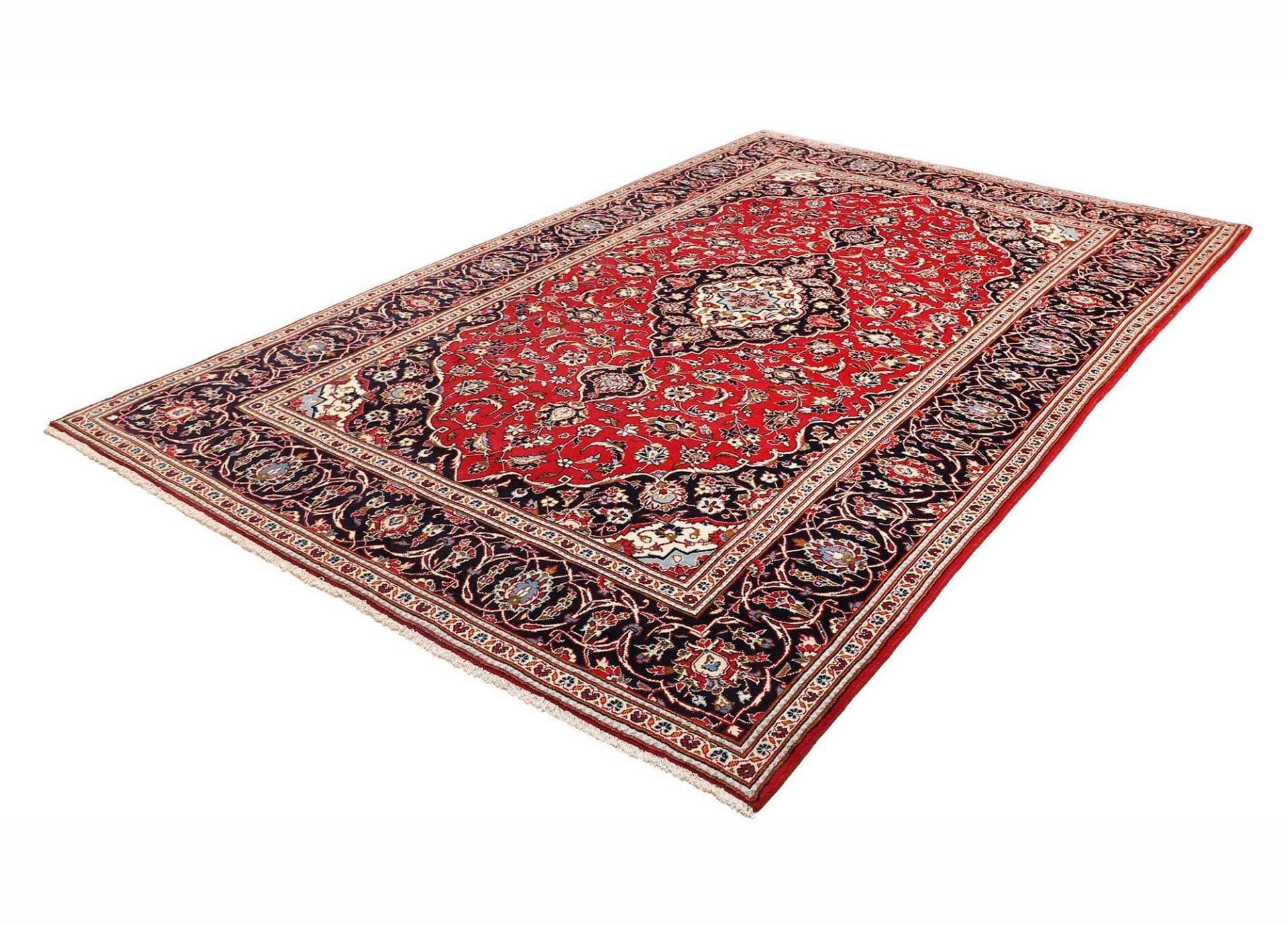 Kashan Perserteppich 195 × 295 cm aus Wolle, handgeknüpft