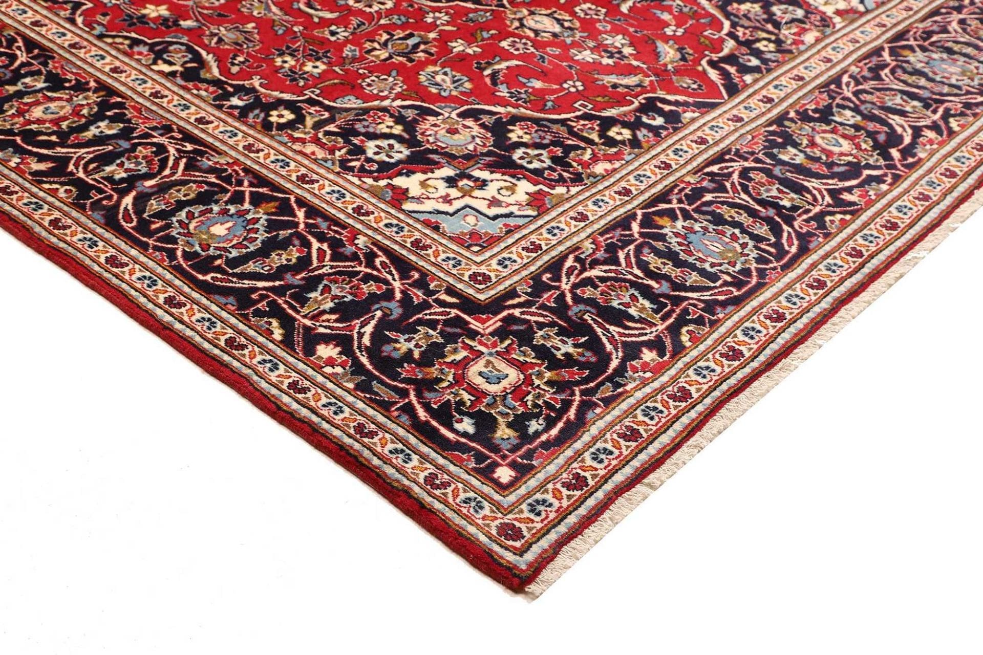 Kashan Perserteppich 195 × 295 cm aus Wolle, handgeknüpft