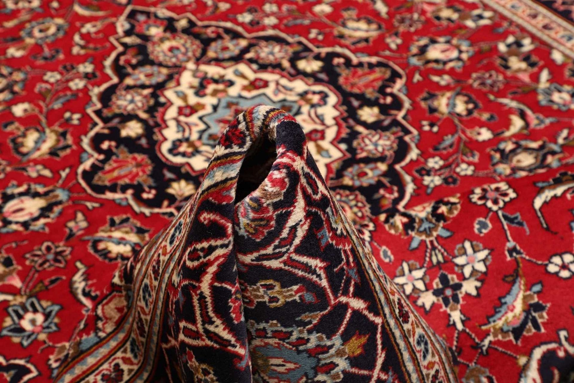 Kashan Perserteppich 195 × 295 cm aus Wolle, handgeknüpft