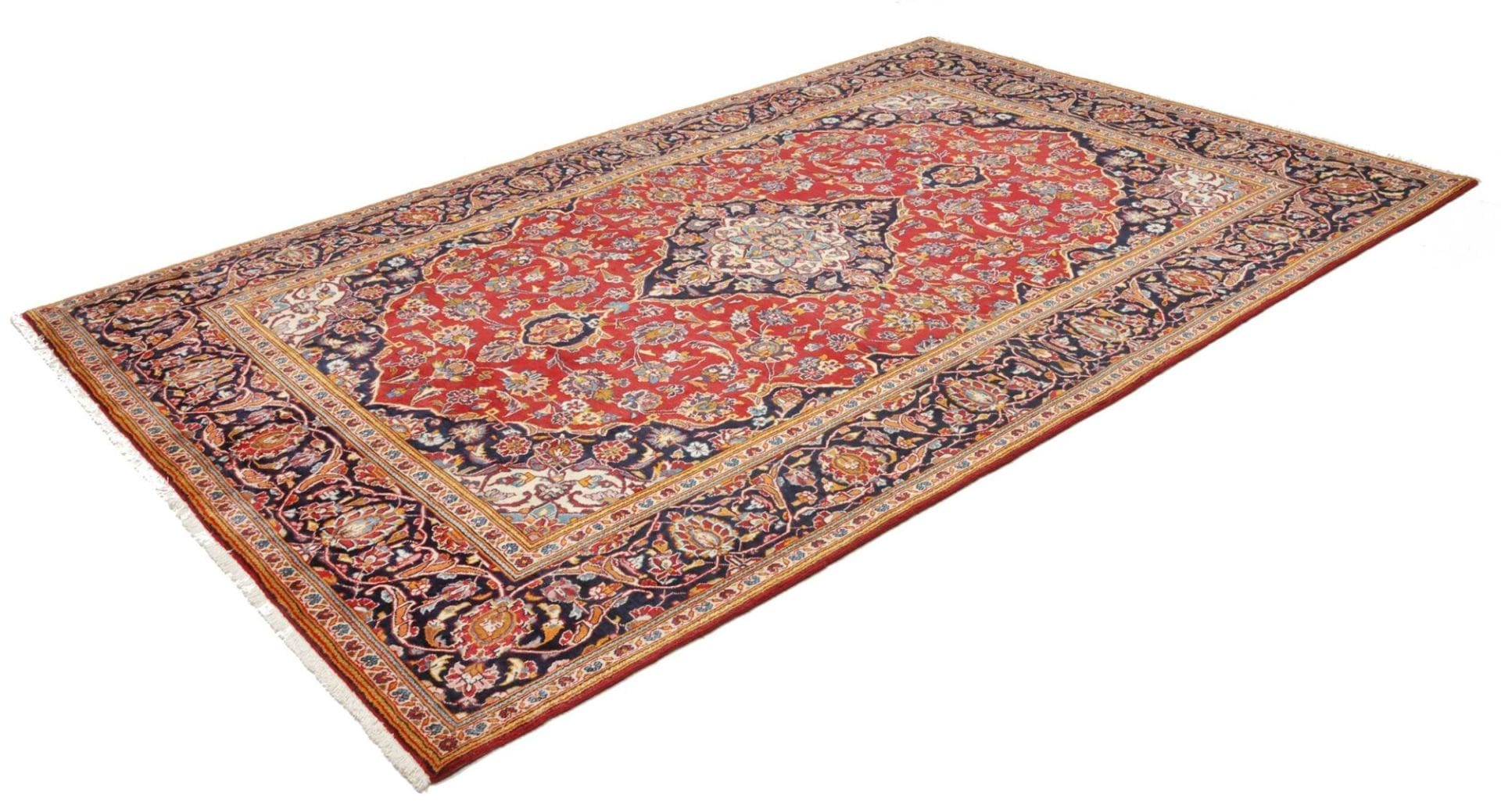 Handgeknüpfter Kashan Perserteppich, 200 × 300 cm, Wolle