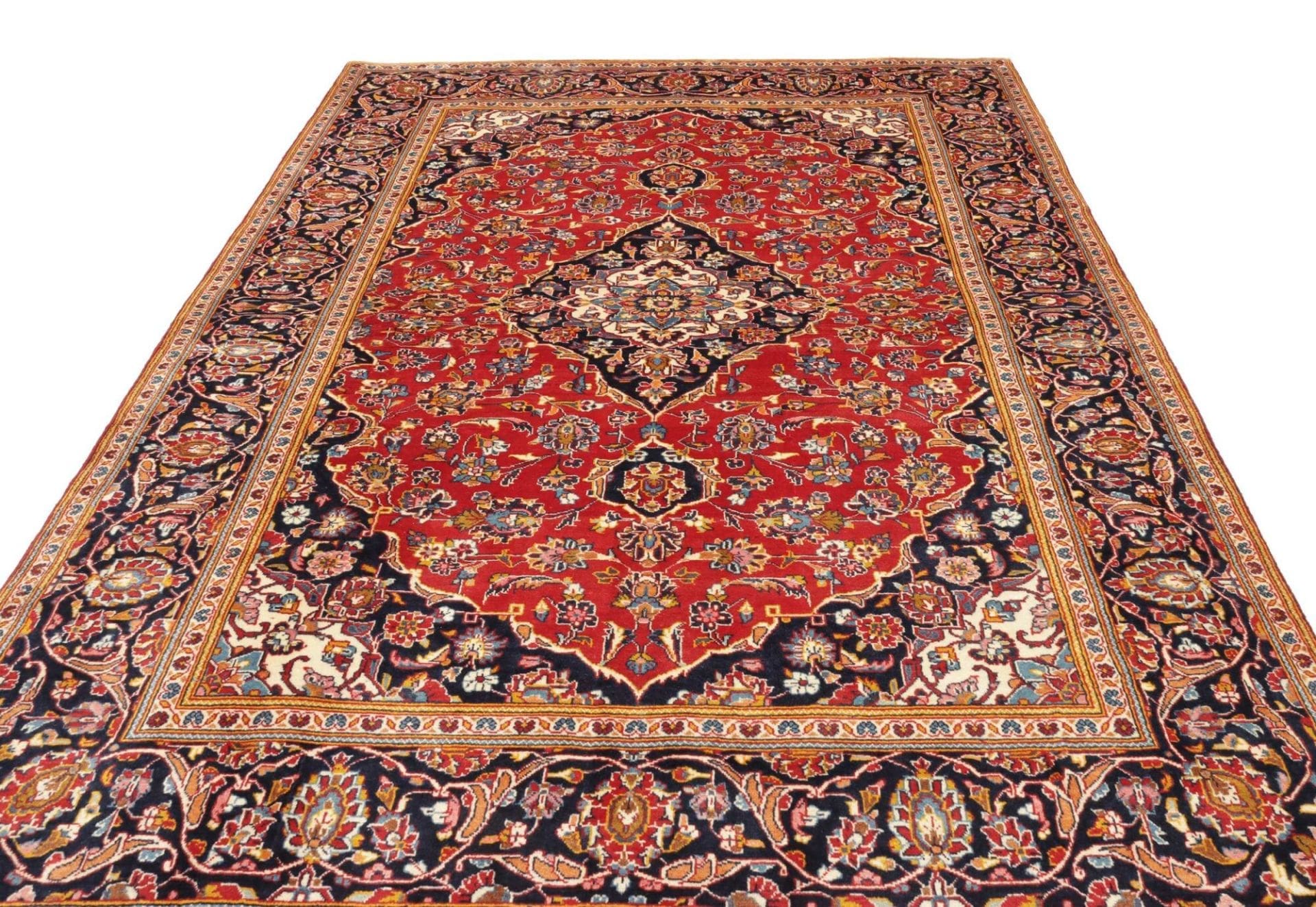 Handgeknüpfter Kashan Perserteppich, 200 × 300 cm, Wolle
