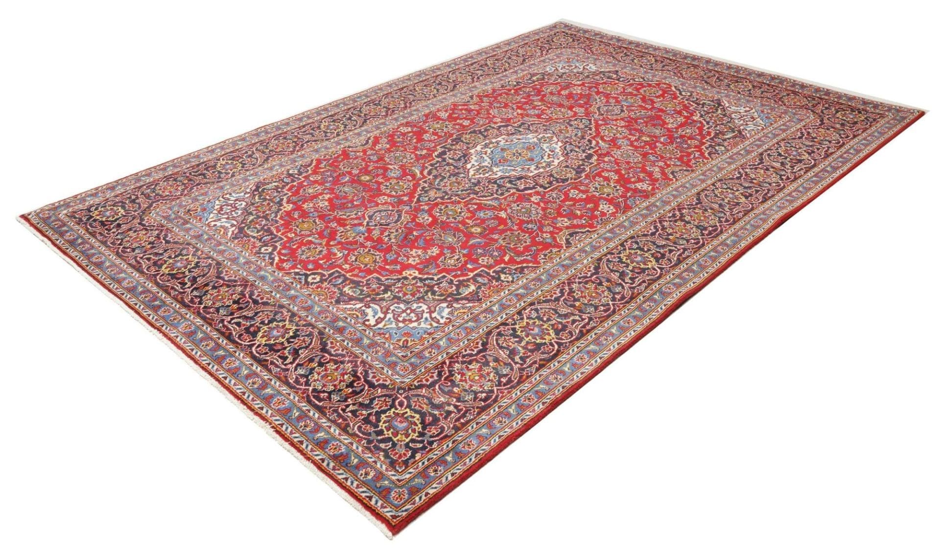 Handgeknüpfter Kashan Perserteppich, 201 × 298 cm, Wolle