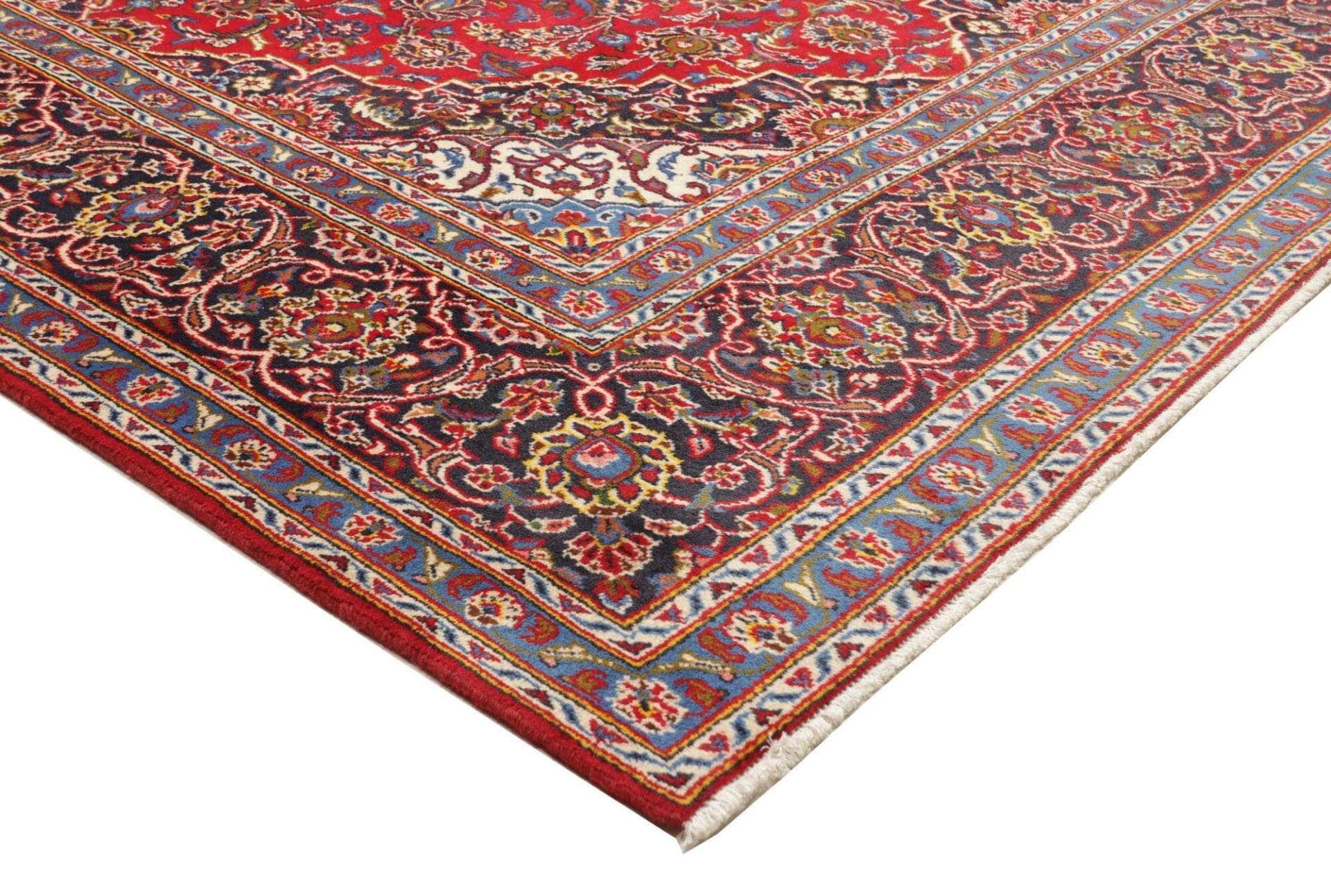 Handgeknüpfter Kashan Perserteppich, 201 × 298 cm, Wolle
