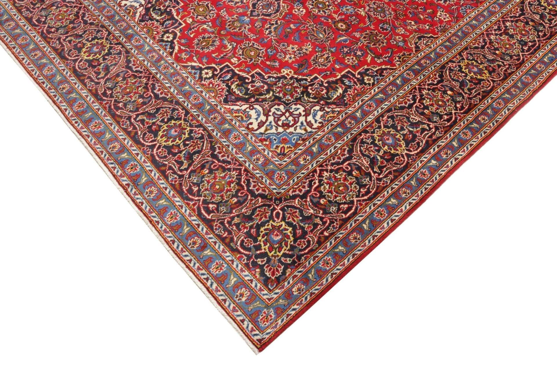 Handgeknüpfter Kashan Perserteppich, 201 × 298 cm, Wolle