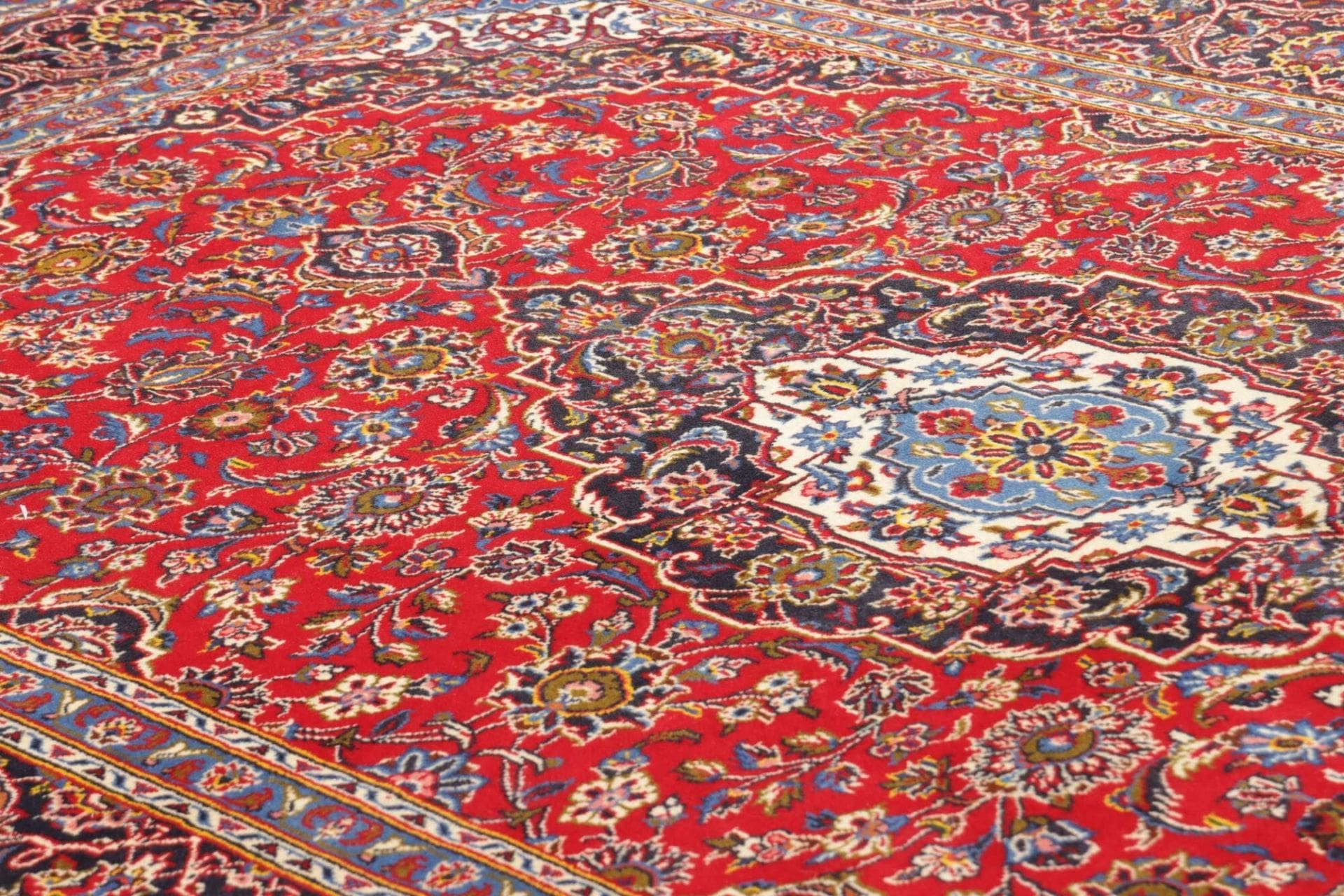 Handgeknüpfter Kashan Perserteppich, 201 × 298 cm, Wolle