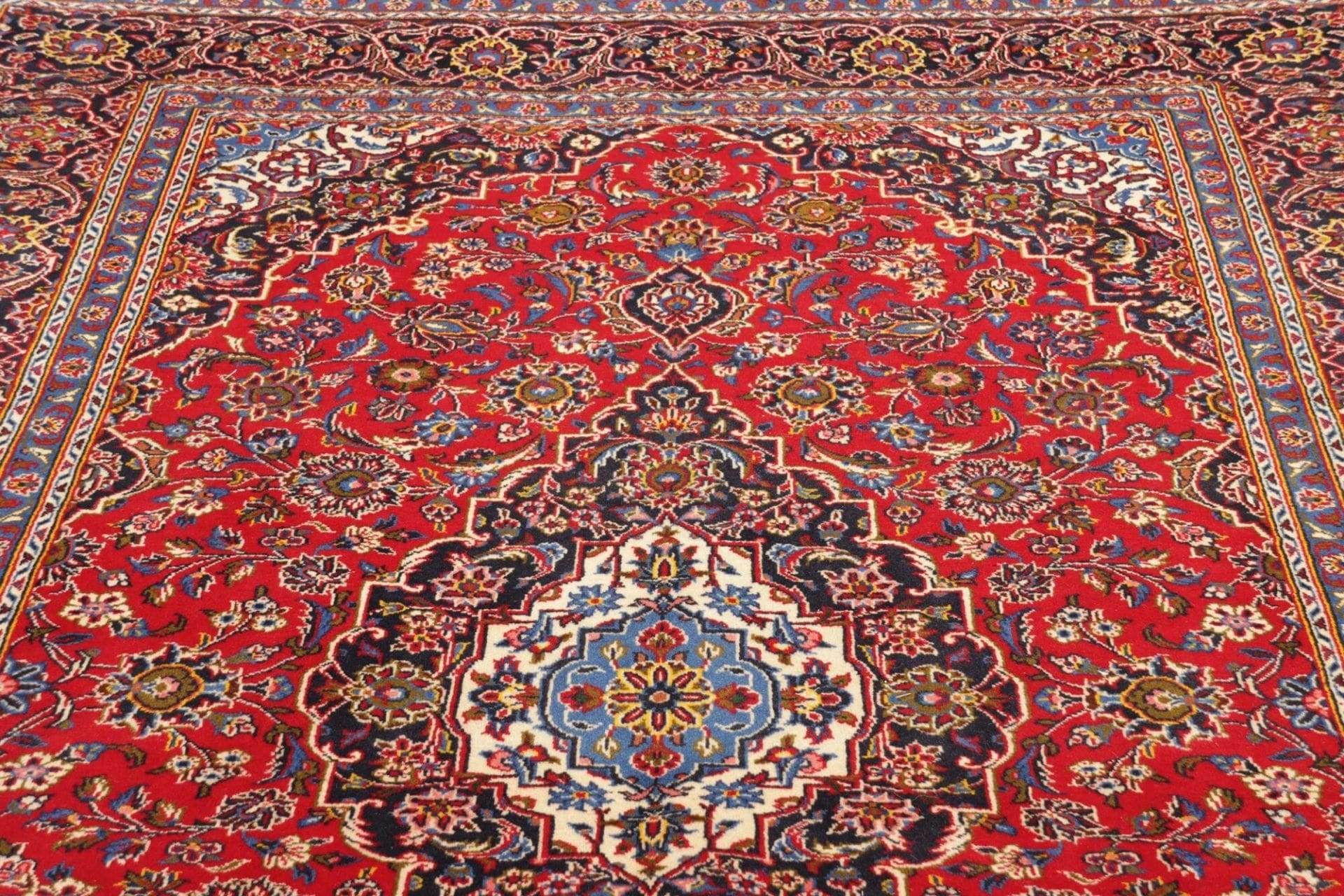 Handgeknüpfter Kashan Perserteppich, 201 × 298 cm, Wolle