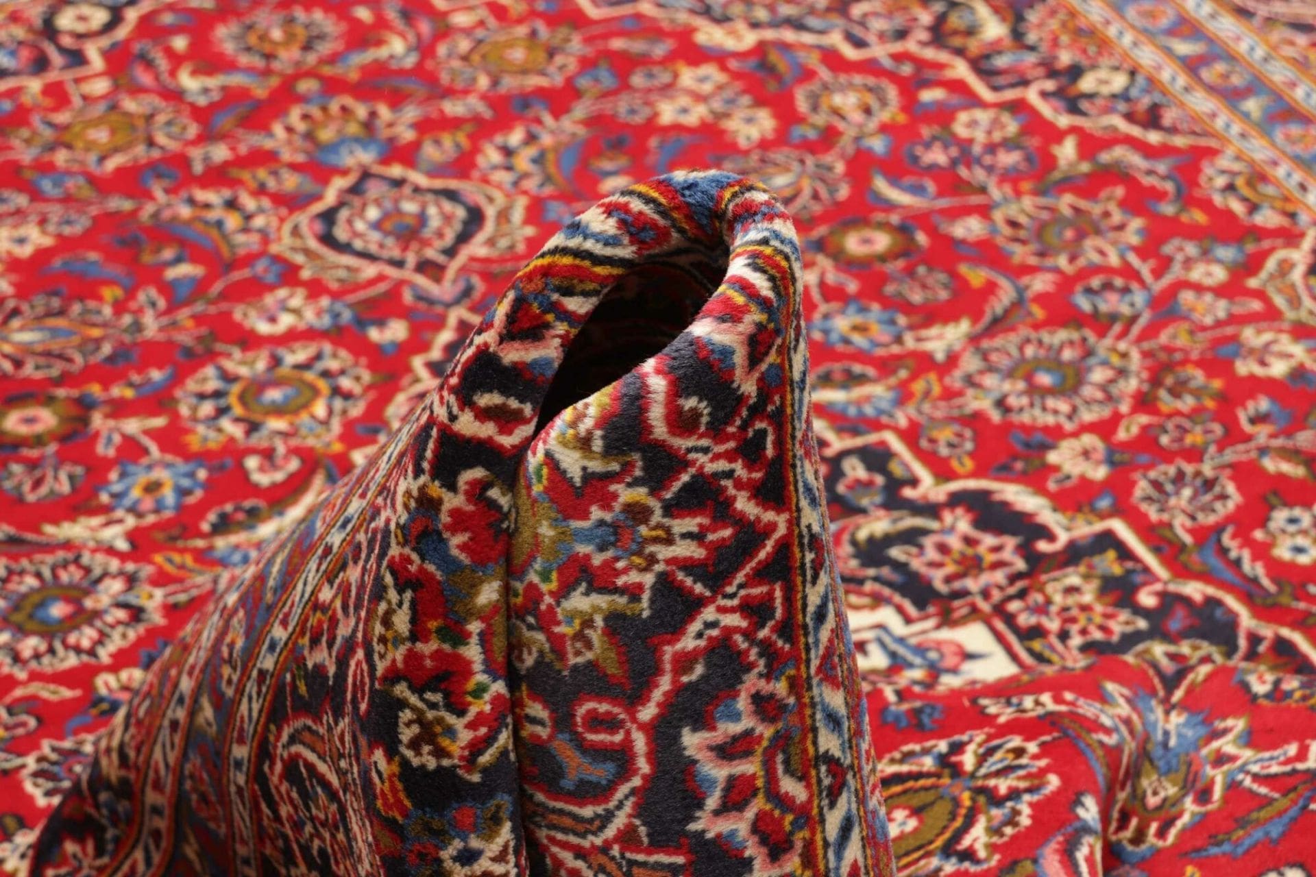 Handgeknüpfter Kashan Perserteppich, 201 × 298 cm, Wolle