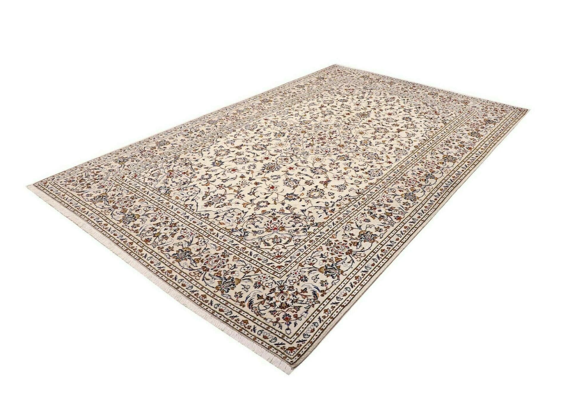 Handgeknüpfter Kashan Perserteppich, 198 × 305 cm, Wolle