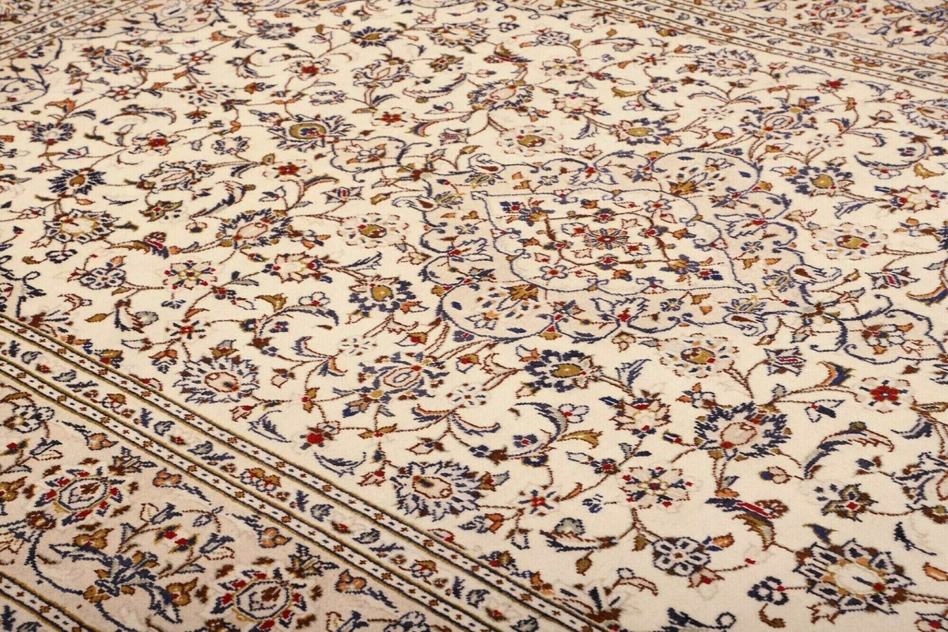 Handgeknüpfter Kashan Perserteppich, 198 × 305 cm, Wolle