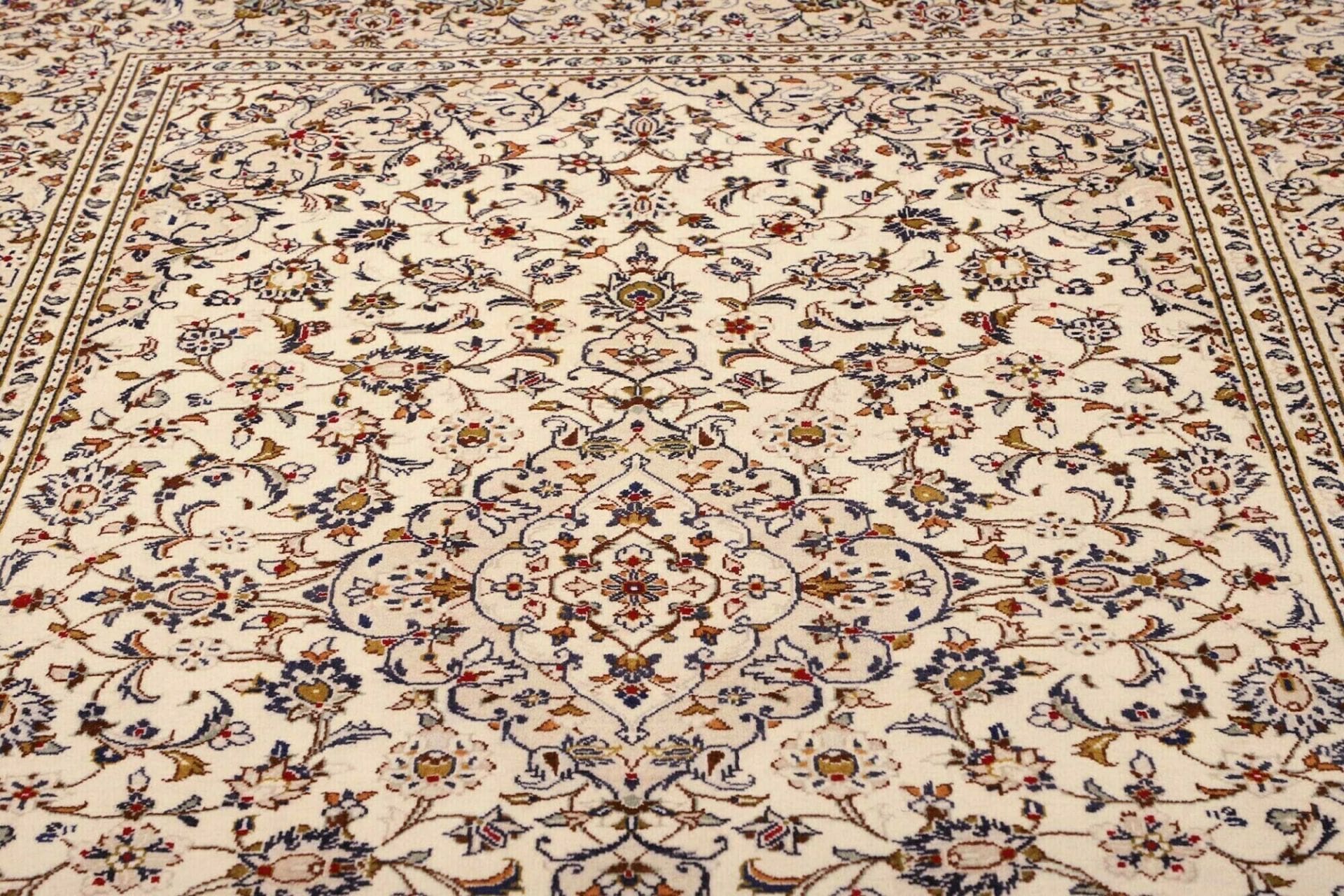 Handgeknüpfter Kashan Perserteppich, 198 × 305 cm, Wolle