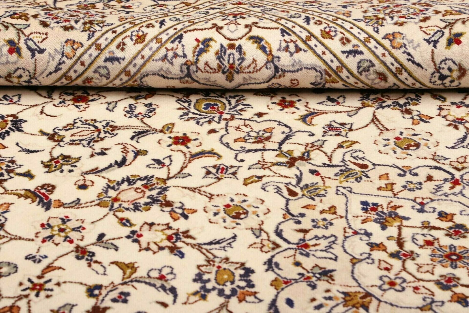 Handgeknüpfter Kashan Perserteppich, 198 × 305 cm, Wolle