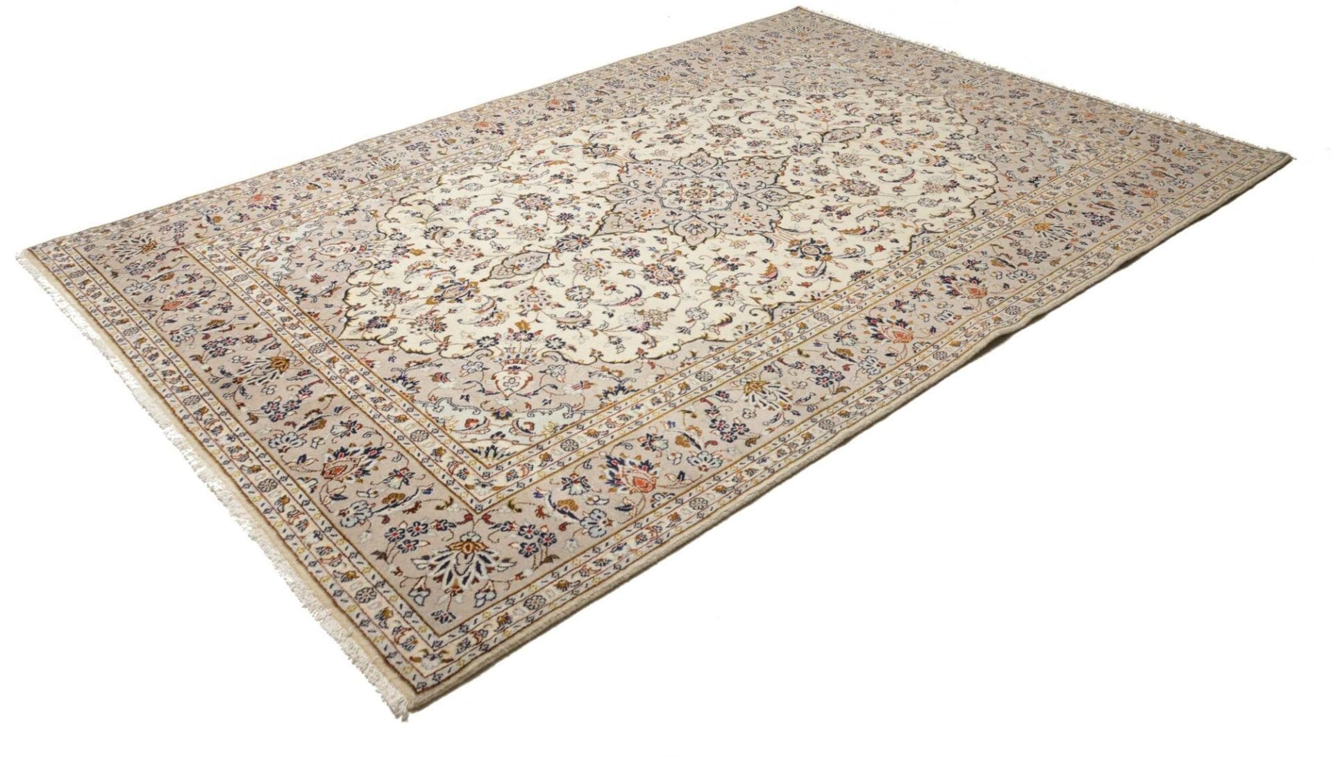 Handgeknüpfter Kashan Perserteppich, 199 × 292 cm, Wolle