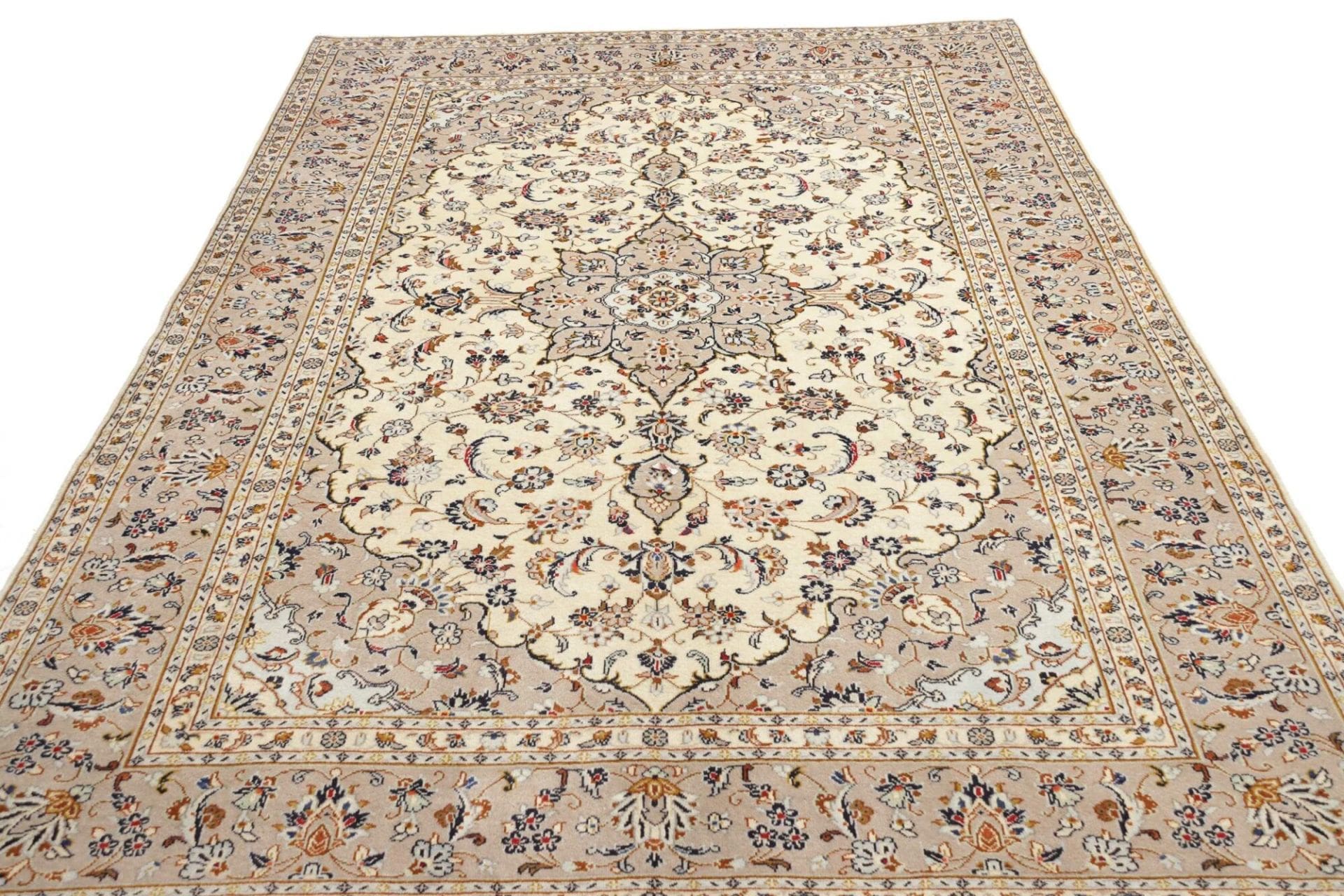 Handgeknüpfter Kashan Perserteppich, 199 × 292 cm, Wolle