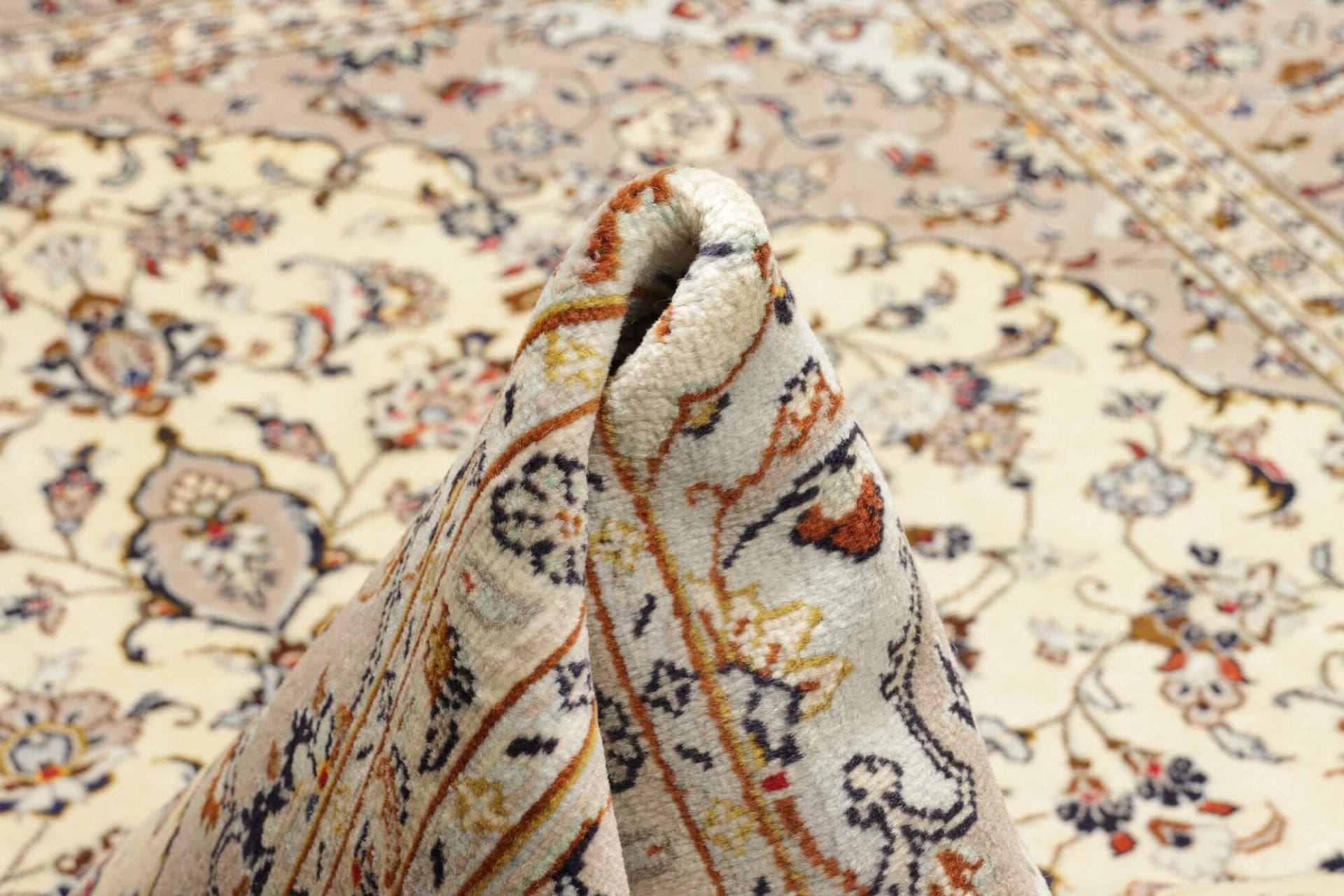 Handgeknüpfter Kashan Perserteppich, 199 × 292 cm, Wolle