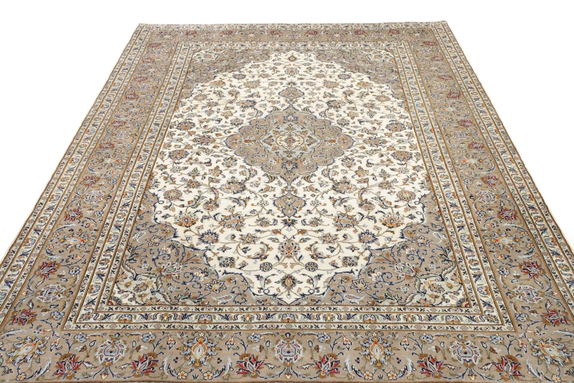 Kashan Perserteppich 210 × 300 cm aus Wolle, handgeknüpft
