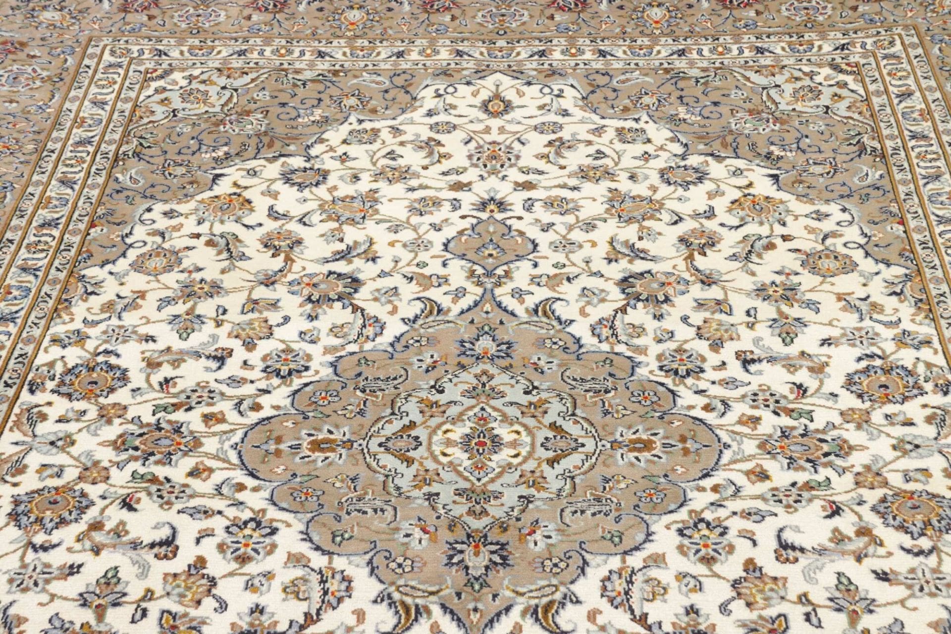 Kashan Perserteppich 210 × 300 cm aus Wolle, handgeknüpft