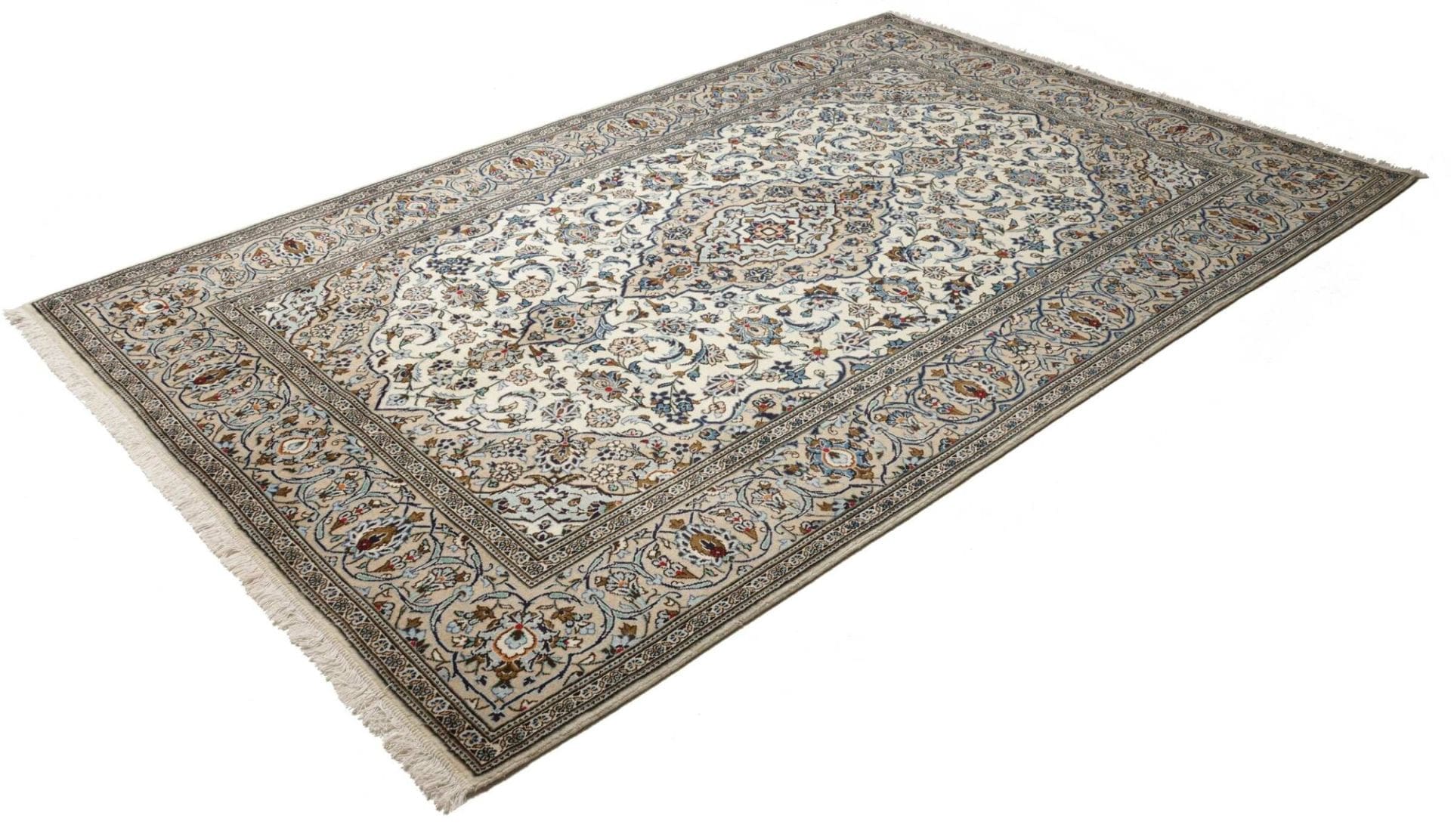 Handgeknüpfter Kashan Perserteppich, 200 × 304 cm, Wolle