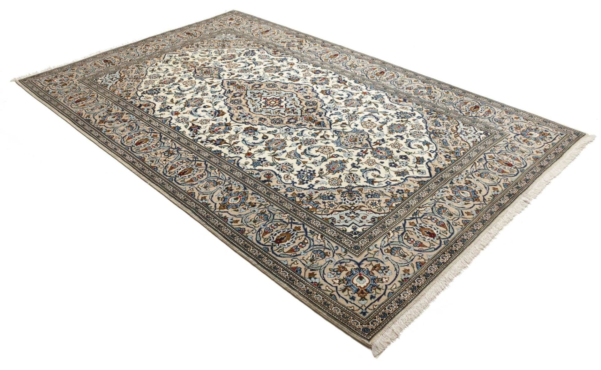 Handgeknüpfter Kashan Perserteppich, 200 × 304 cm, Wolle